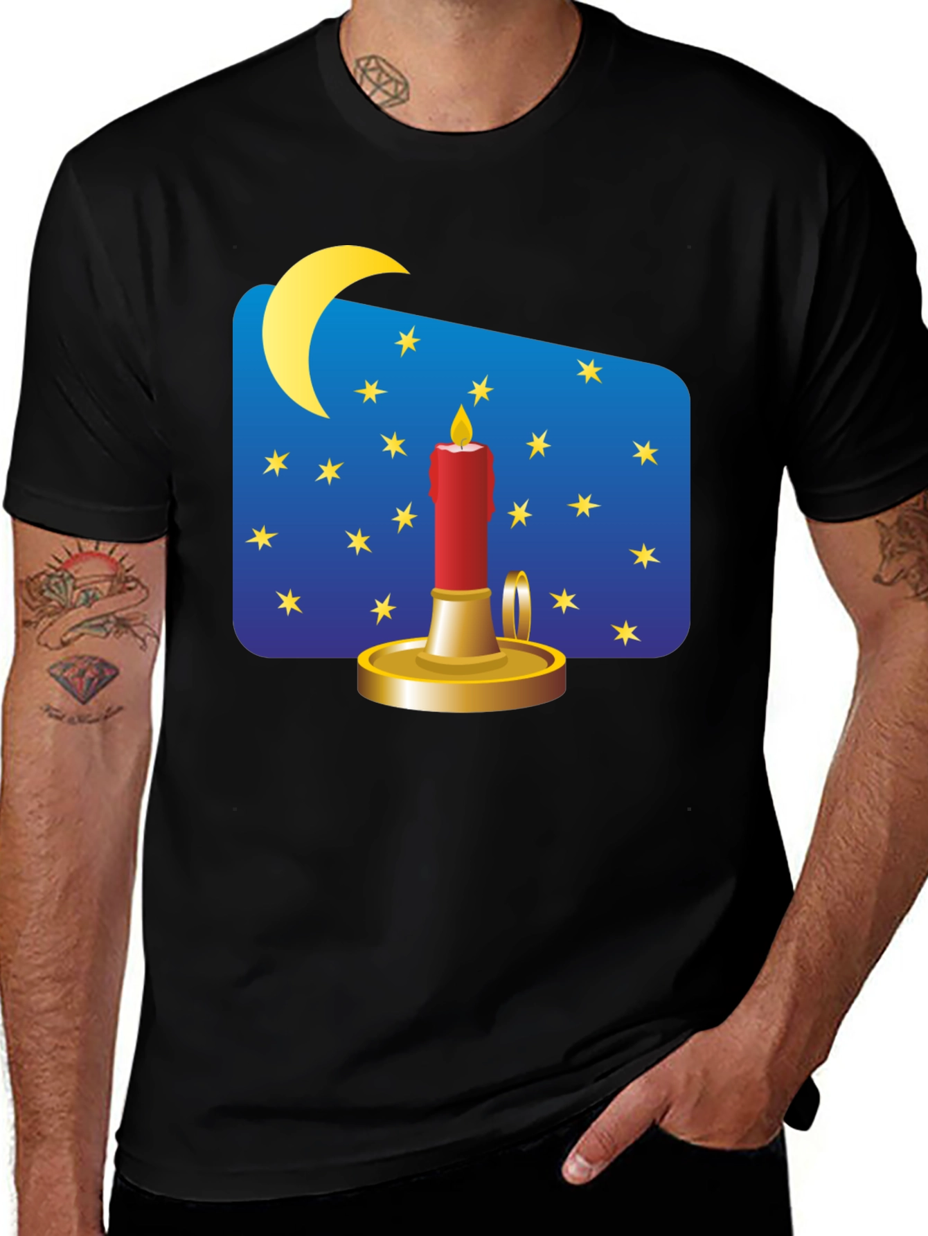 Variant 9 of Night Sky Candle T-Shirt - Premium Graphic Tee