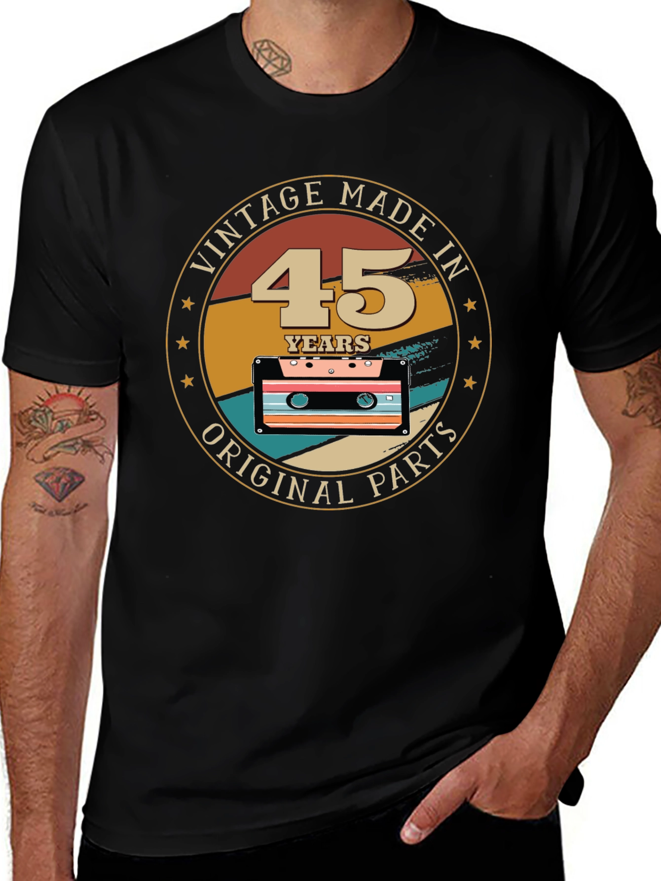 Variant 30 of Vintage 45th Birthday Cassette T-Shirt