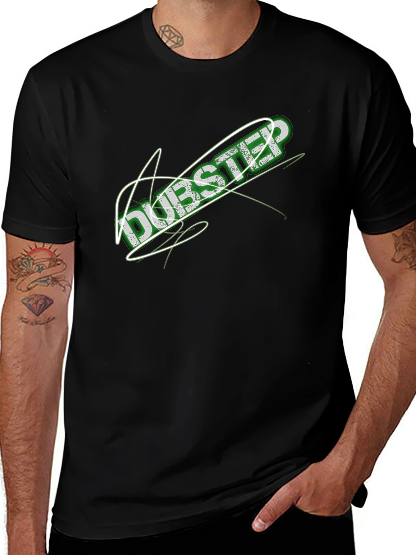 Dubstep Graphic Black Tee Shirt