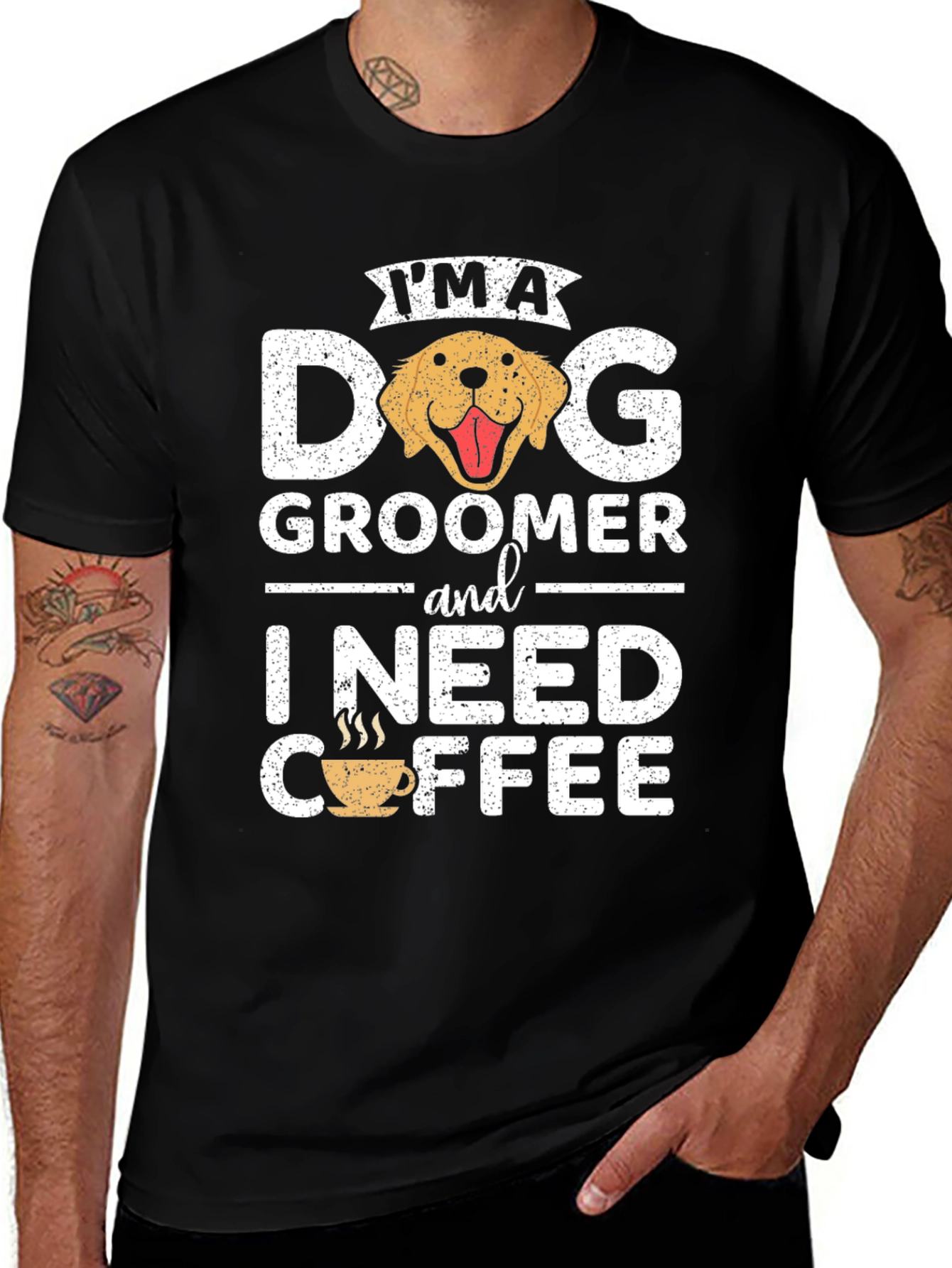 Variant 18 of Dog Groomer Coffee T-Shirt