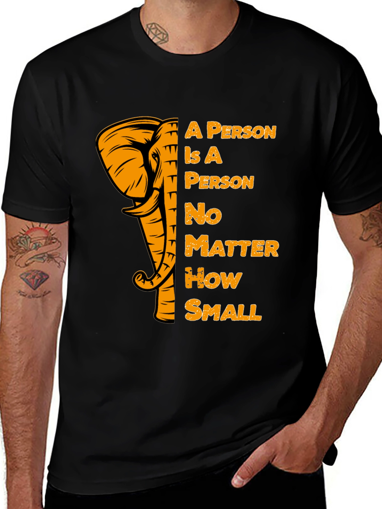 Variant 24 of Elephant A Person T-Shirt, Motivational Tee