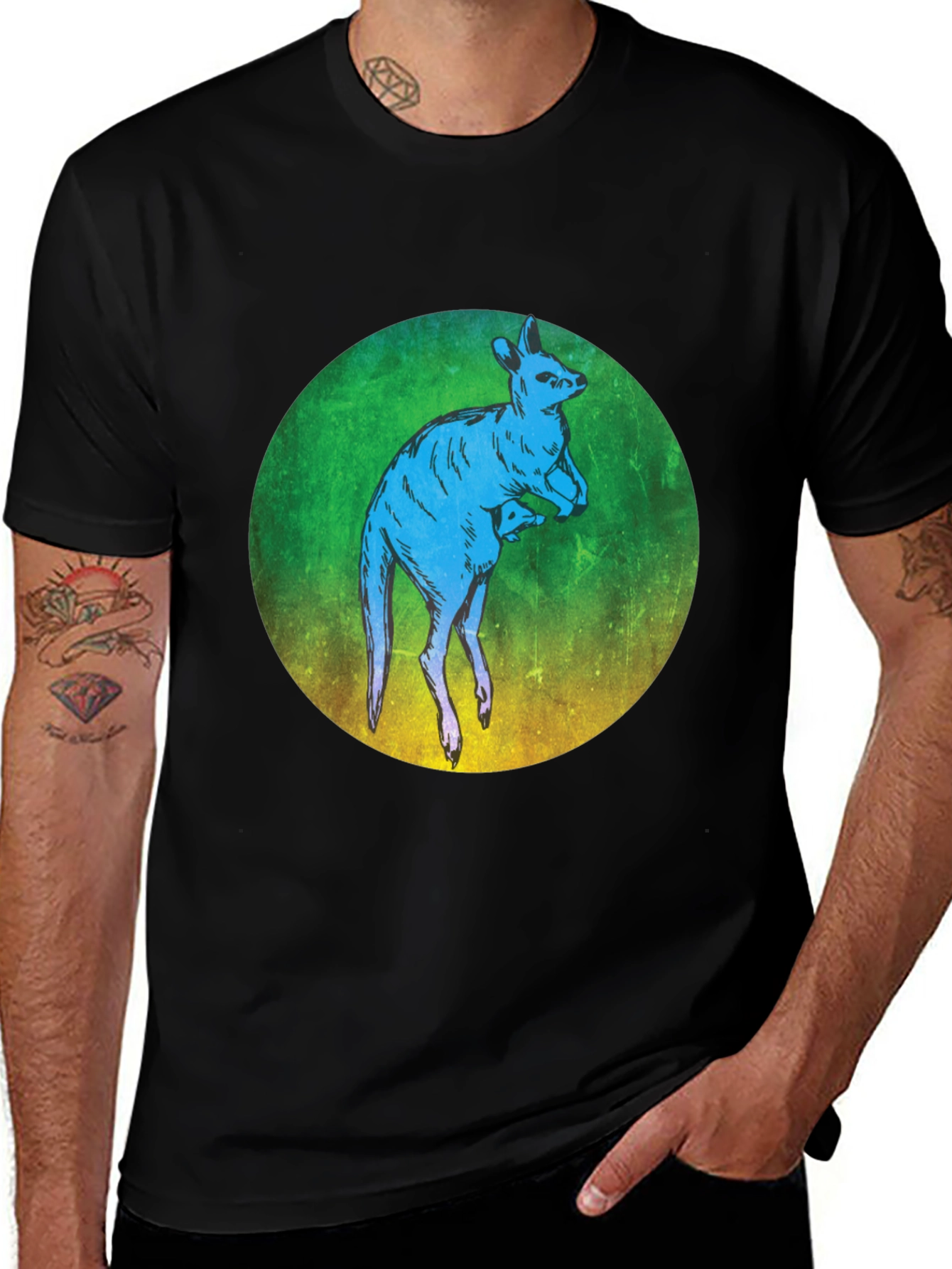 Variant 19 of Kangaroo Graphic T-Shirt - Unique Animal Design