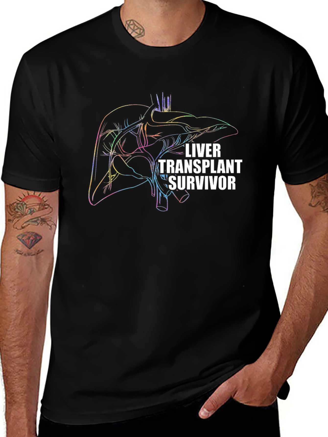 Variant 15 of Liver Transplant Survivor Black T-Shirt