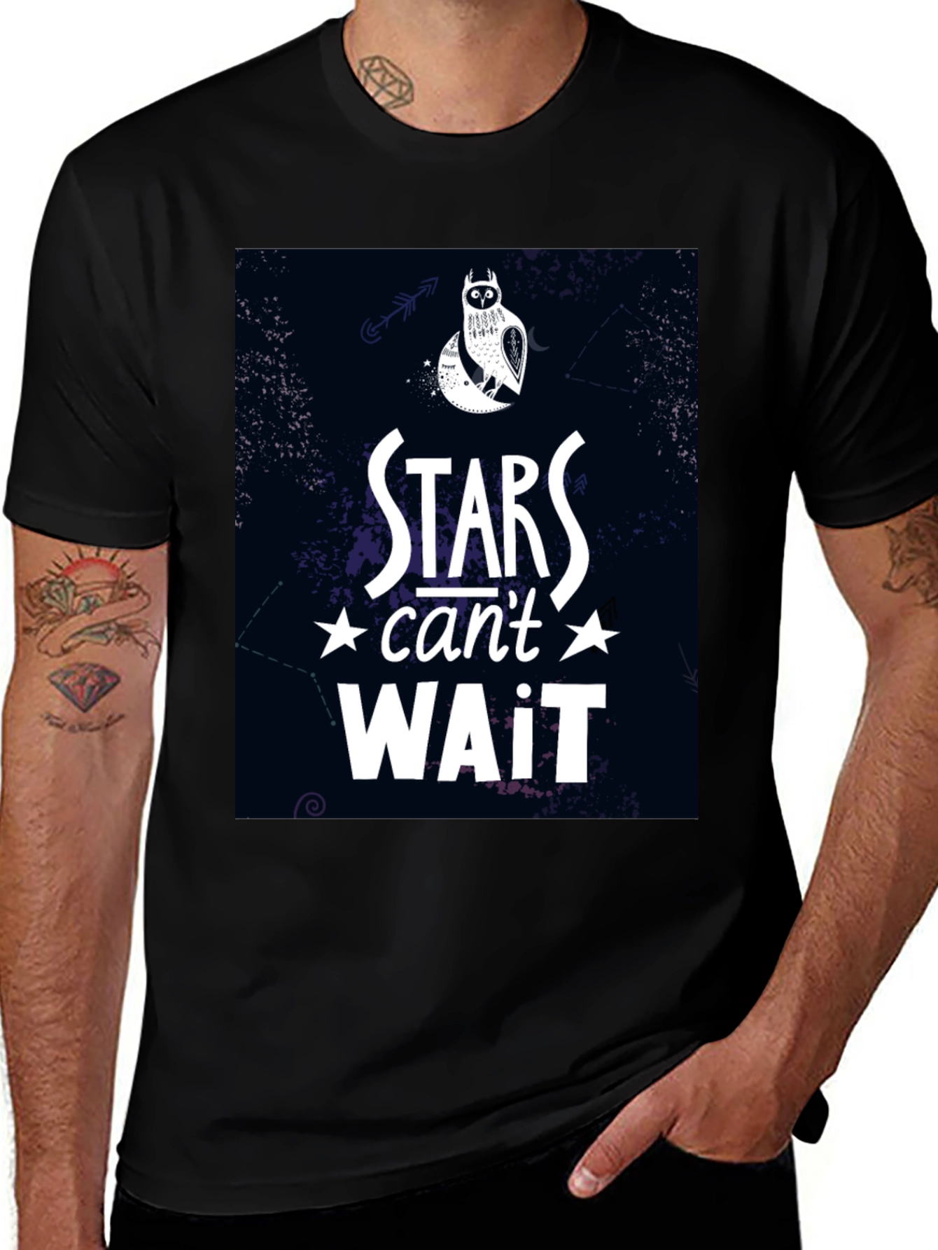 Variant 12 of Stars Can't Wait Owl Graphic T-Shirt