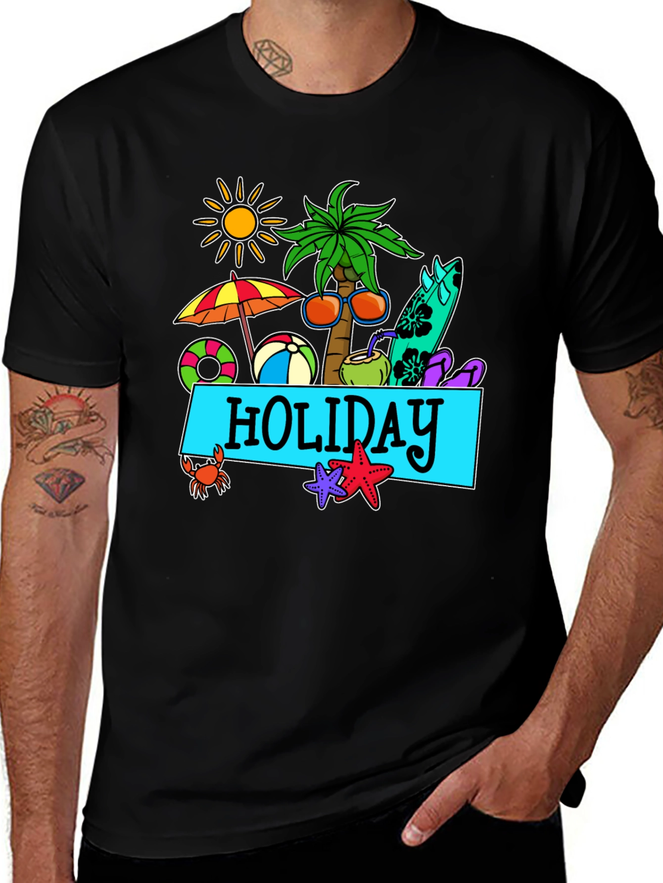 Variant 3 of Holiday Graphic T-Shirt | Summer Vacation Vibes