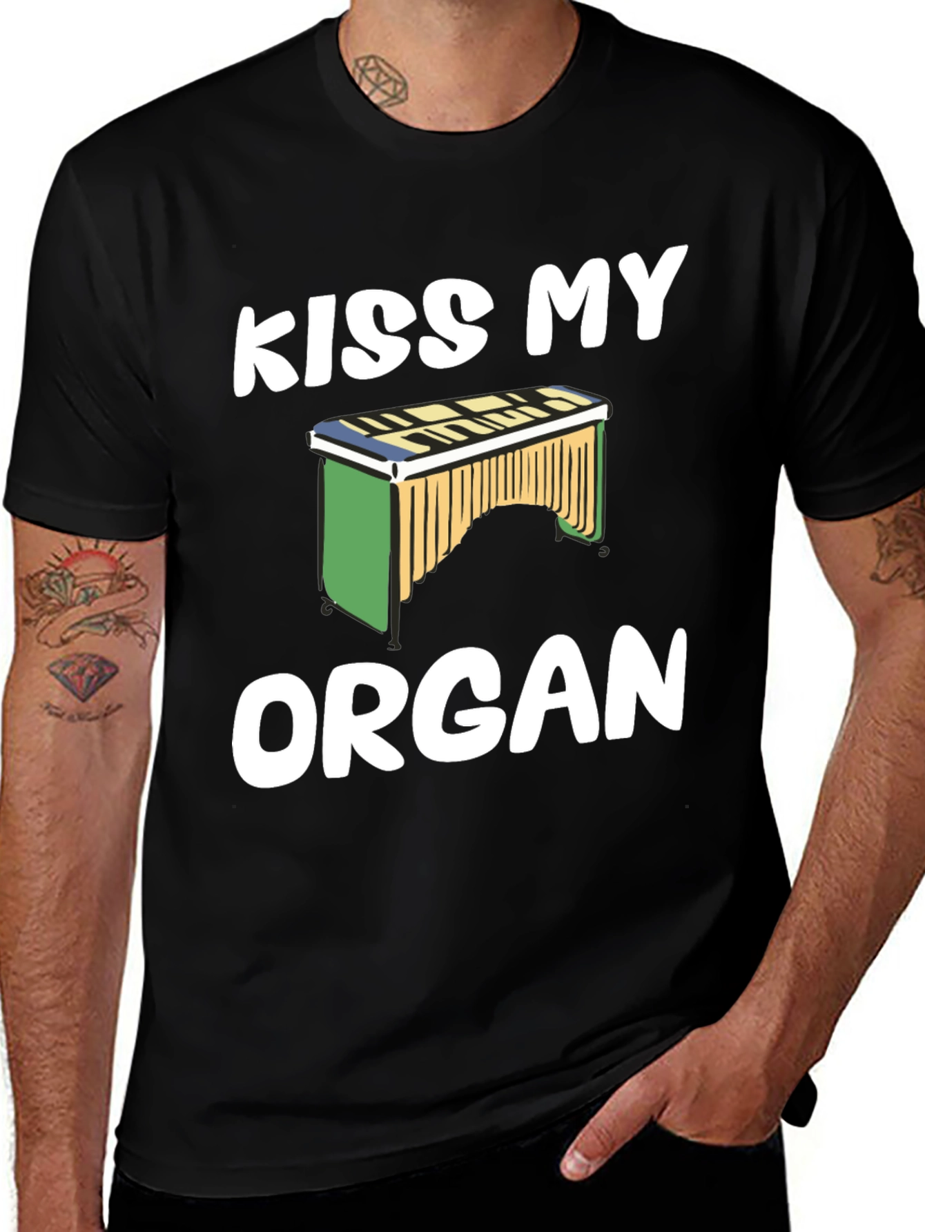 Variant 19 of Kiss My Organ Funny Music T-Shirt