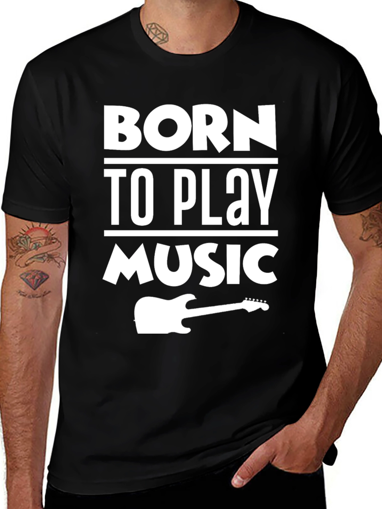 Variant 18 of Born To Play Music Graphic T-Shirt