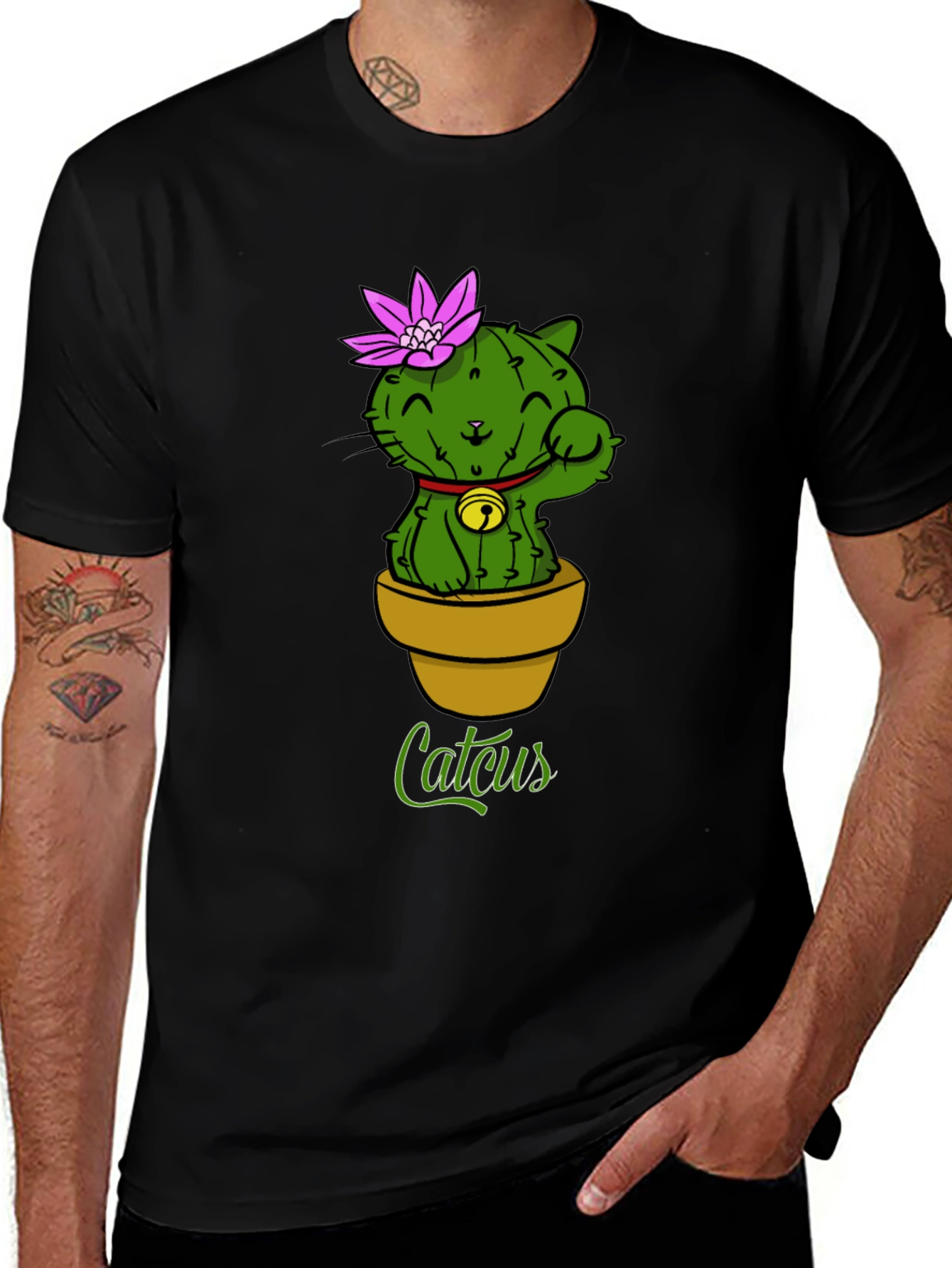 Variant 19 of Catcus T-Shirt - Unique Cat Cactus Graphic Tee