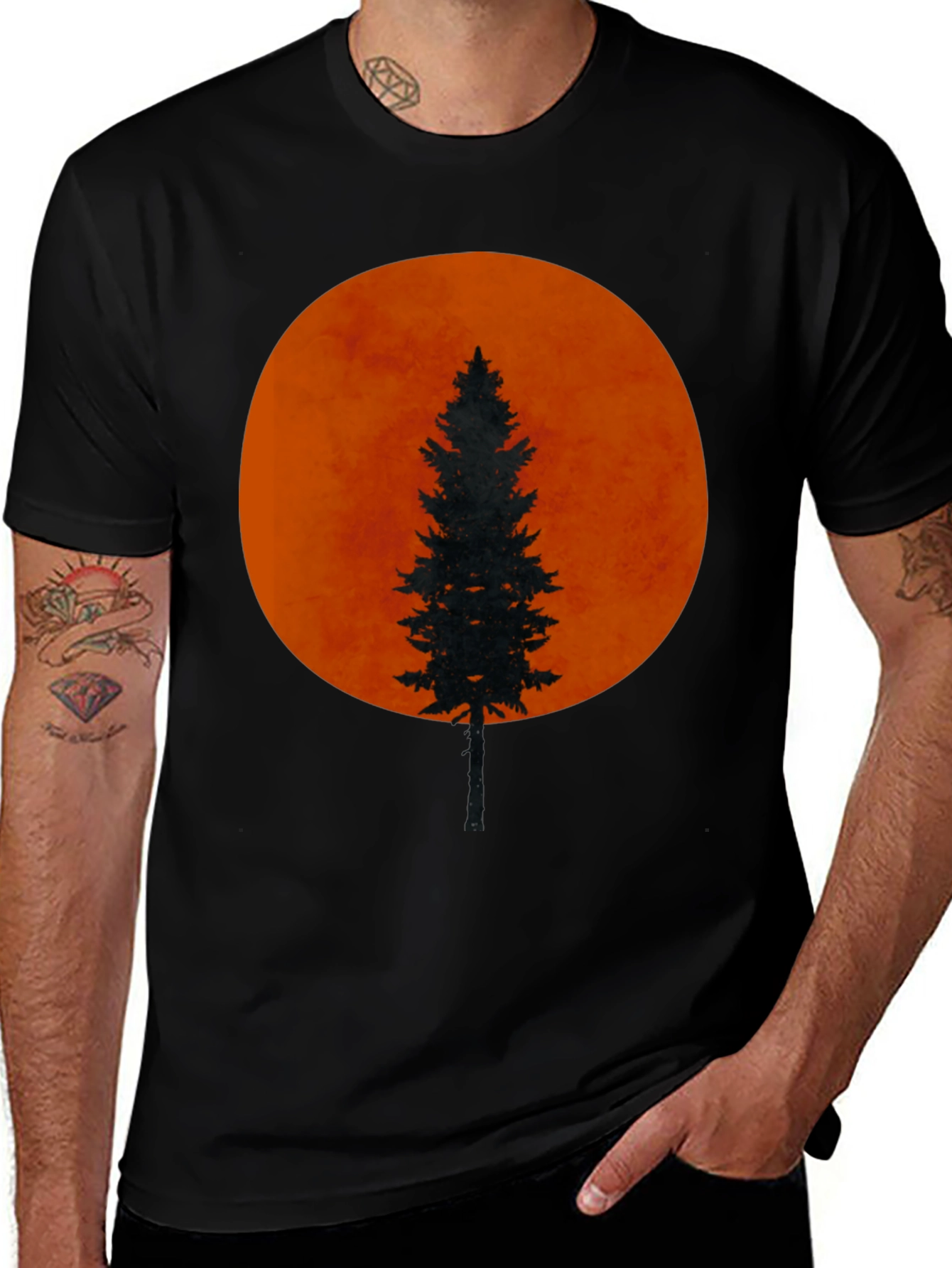 Variant 27 of Silhouette Tree Black T-Shirt
