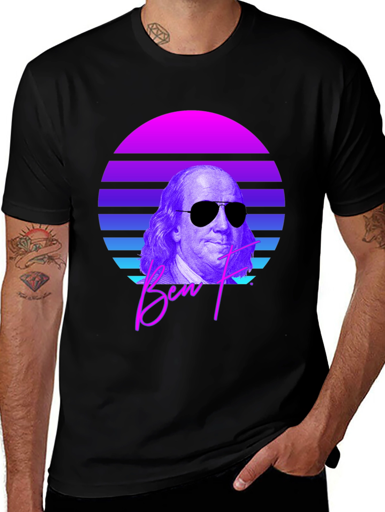 Variant 6 of Retro Benjamin Franklin T-Shirt