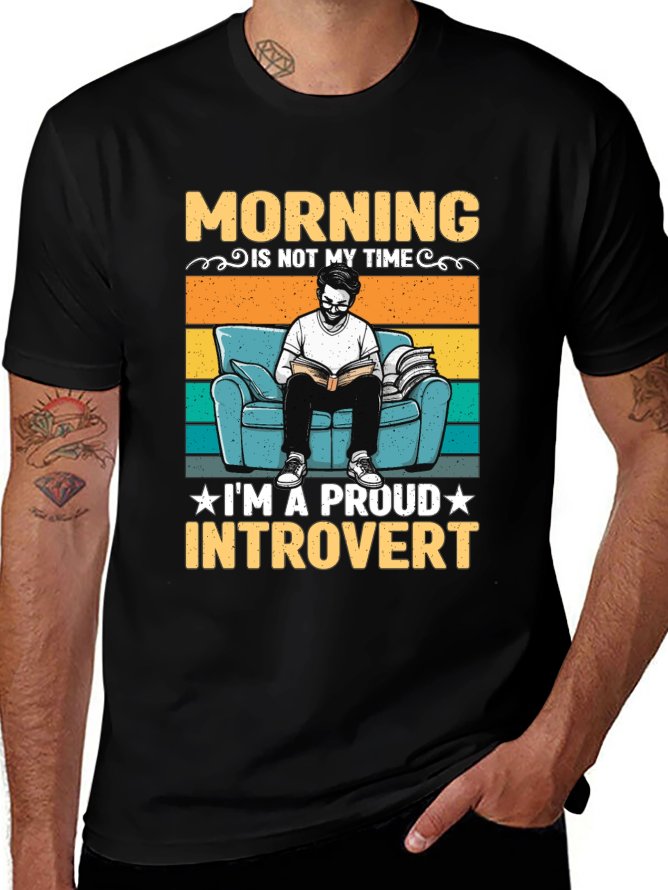 Variant 4 of Introvert T-Shirt: Morning Is Not My Time