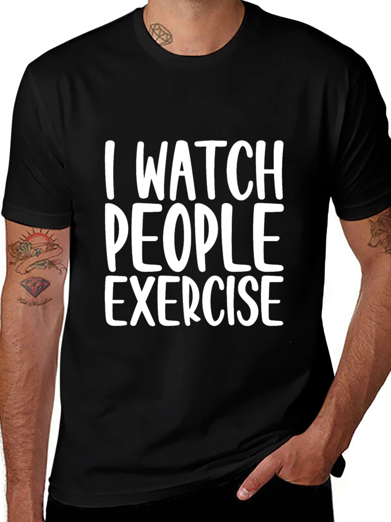 Variant 12 of I Watch People Exercise Funny Tee