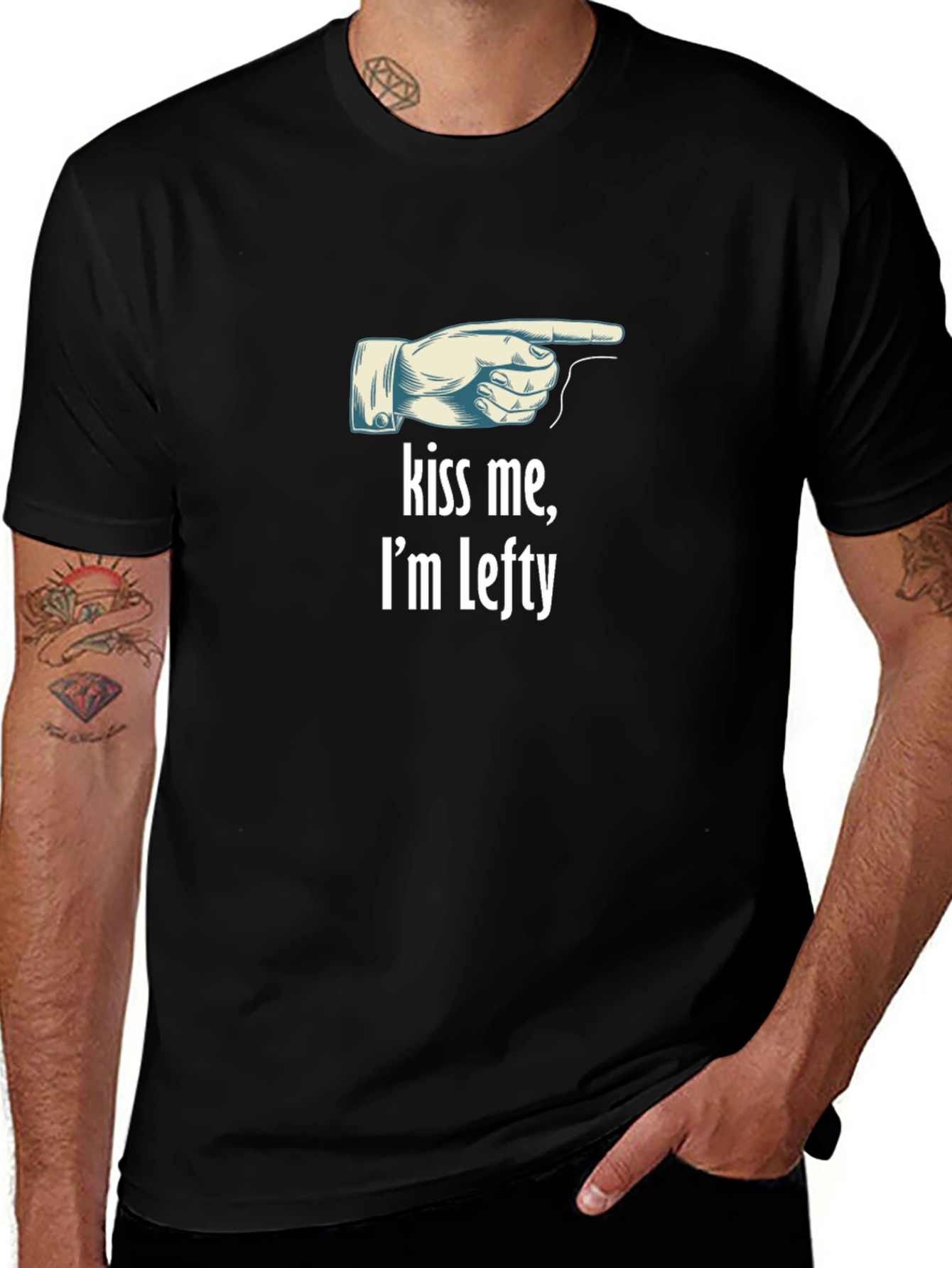 Variant 25 of Kiss Me I'm Lefty Graphic T-Shirt