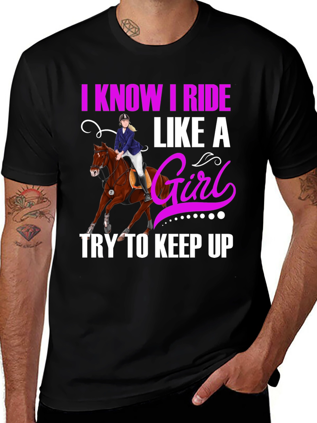 Variant 8 of I Know I Ride Like A Girl T-Shirt
