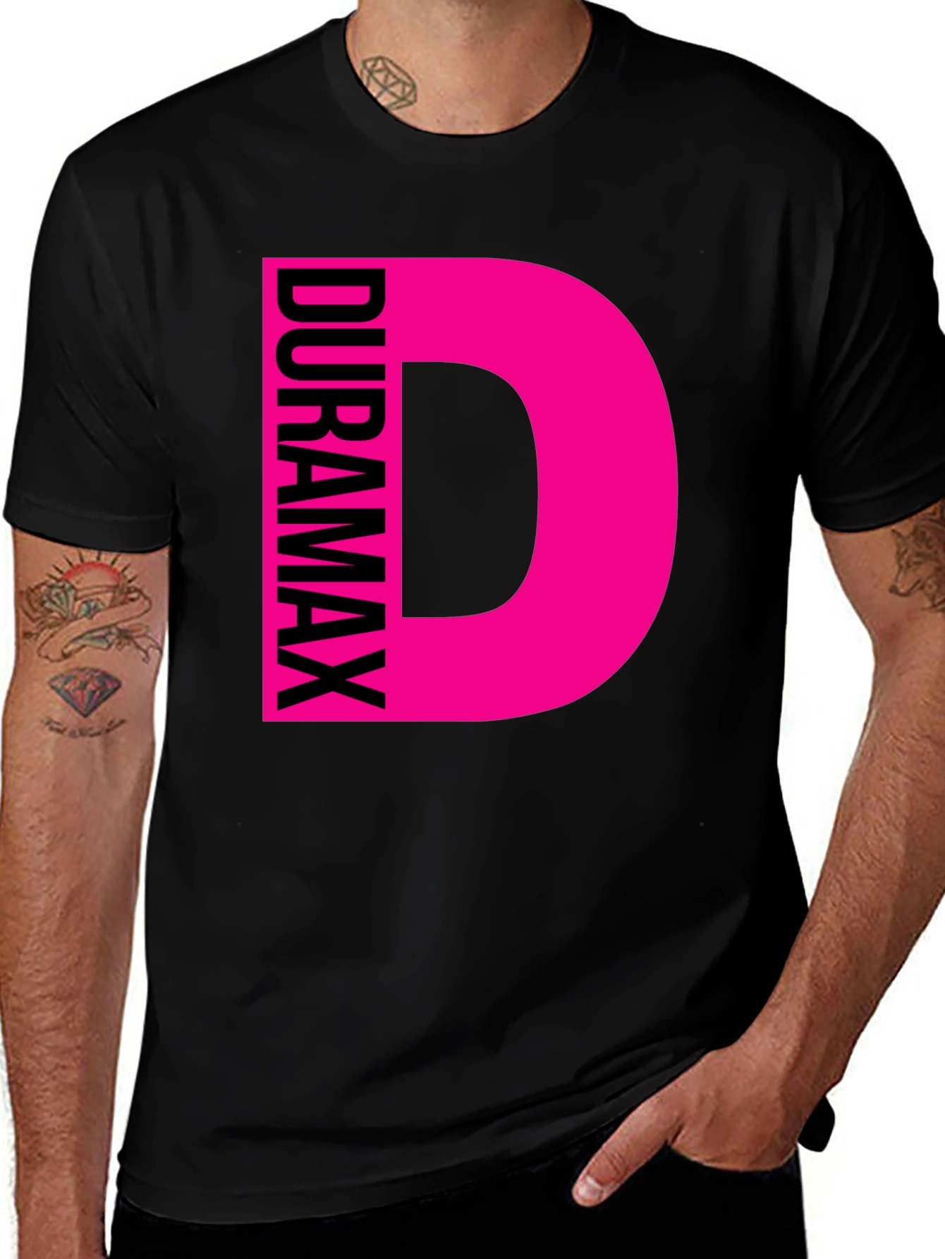 Variant 6 of Duramax Pink Graphic Tee - Black