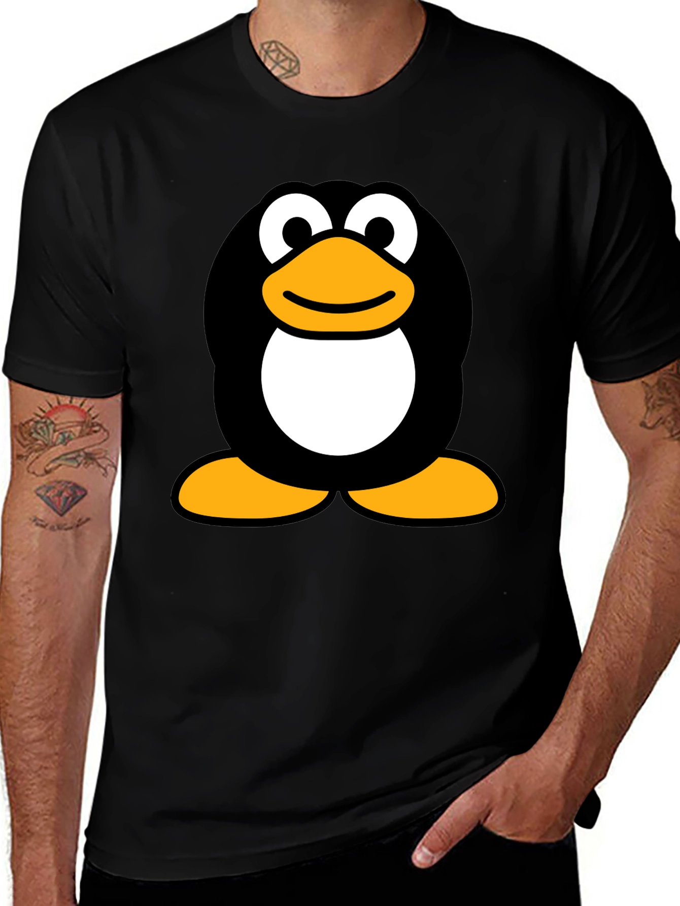 Linux Tux Penguin Graphic T-Shirt