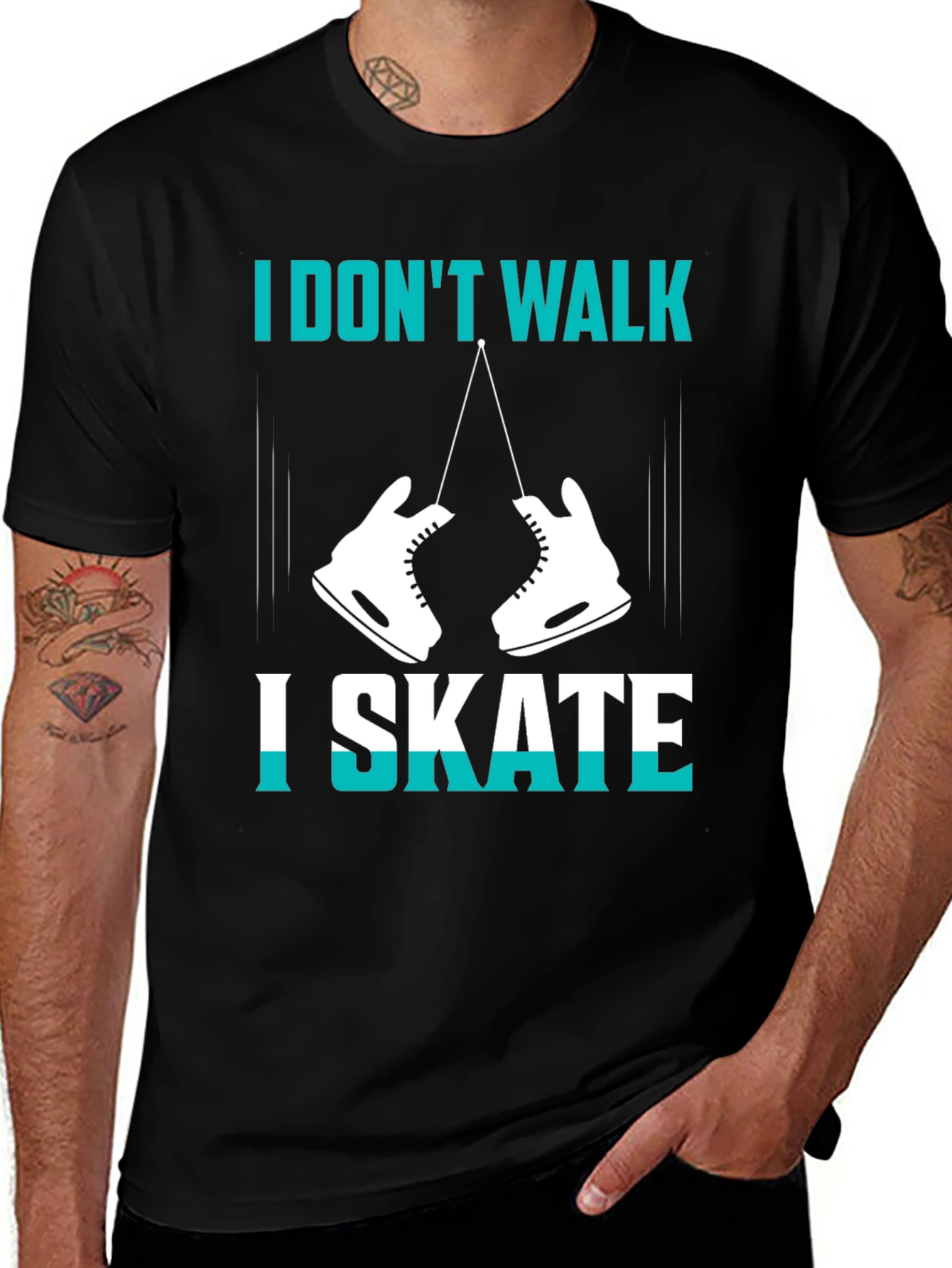 Variant 22 of I Don't Walk I Skate Graphic Tee
