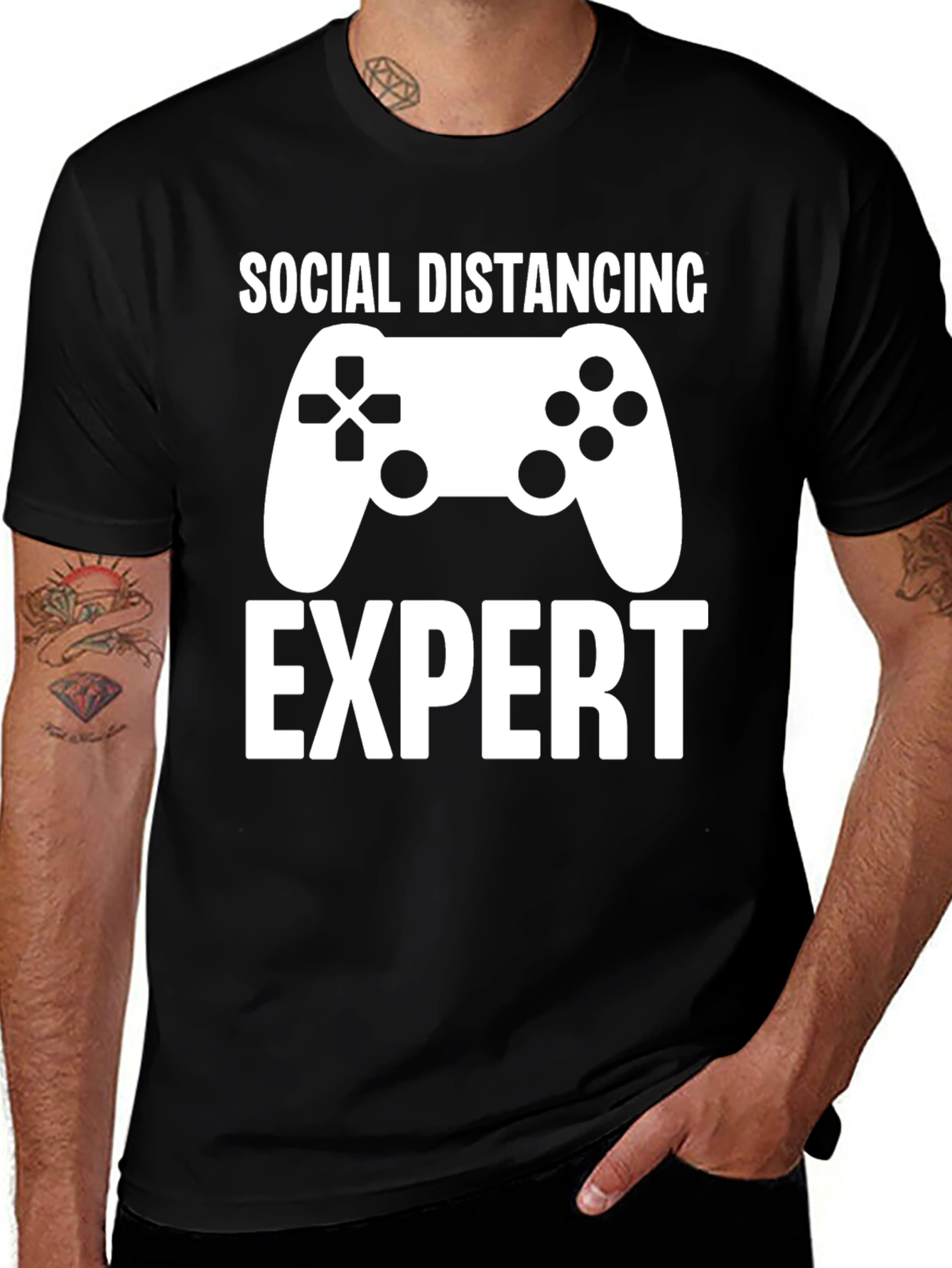 Variant 14 of Social Distancing Expert Gamer T-Shirt