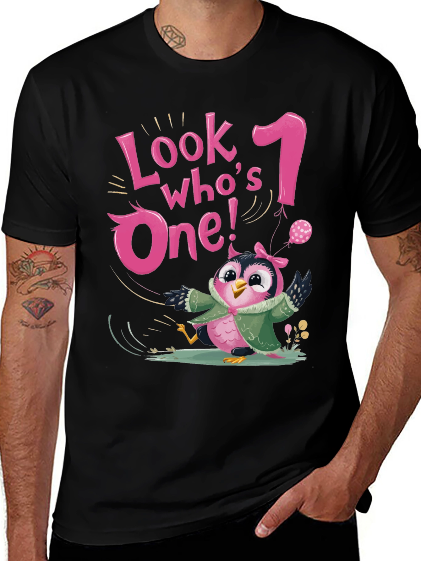 Look Who's One! 1st Birthday Owl T-Shirt