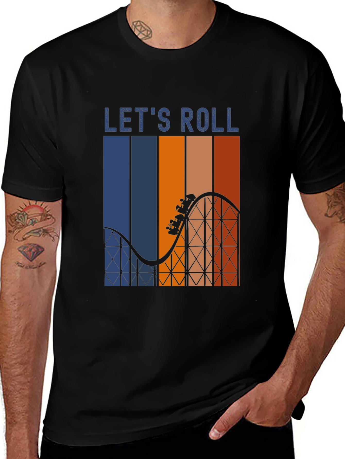 Variant 19 of Retro Roller Coaster Ride Tee