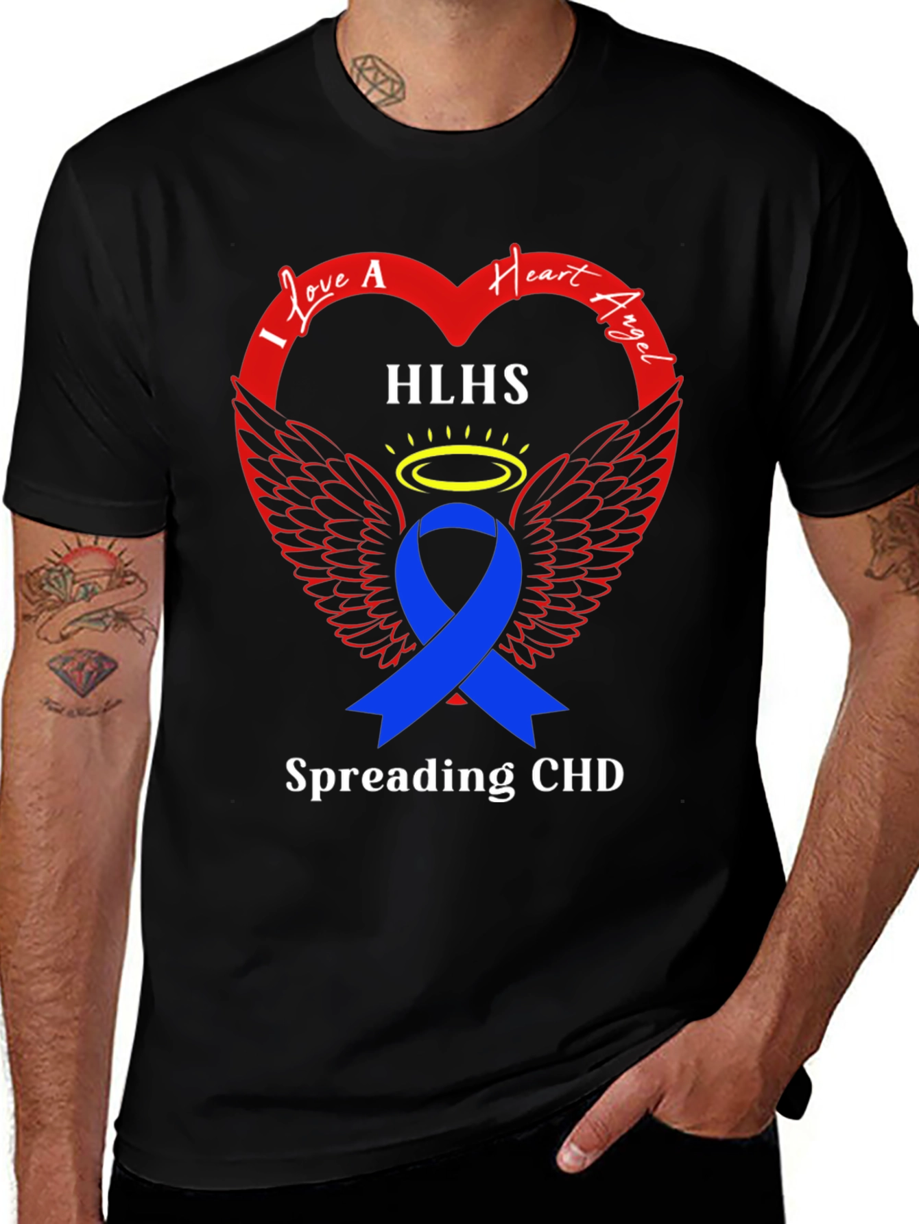 Variant 23 of Heart Angel HLHS Awareness T-Shirt
