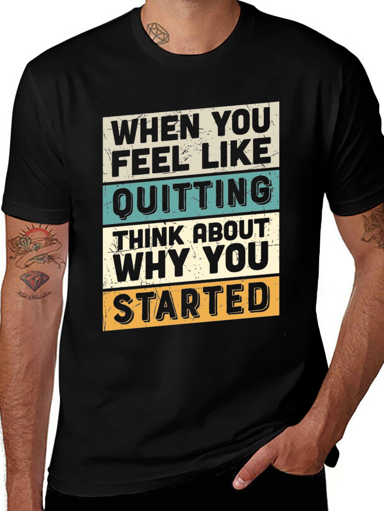 Motivational Graphic Tee - Never Quit