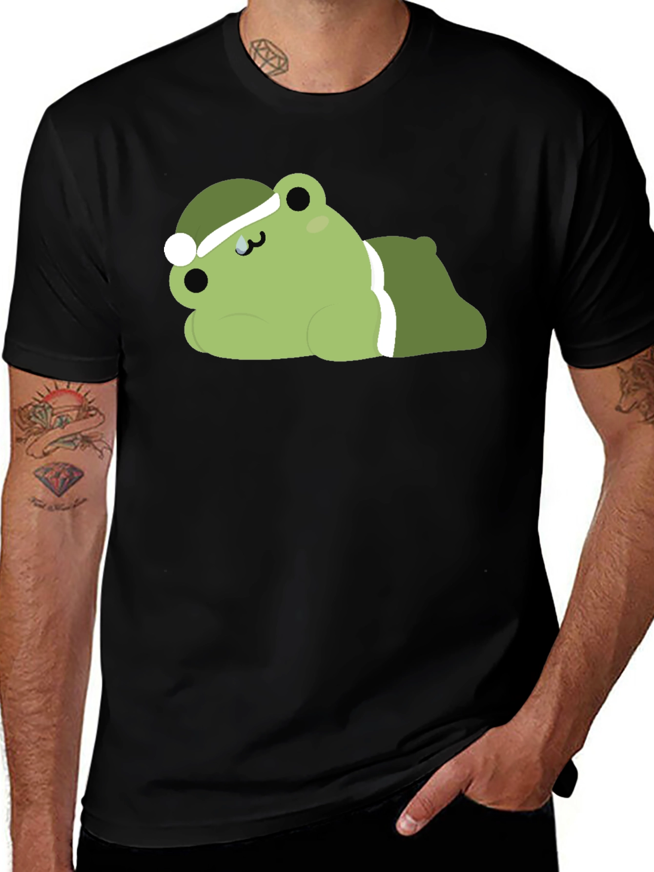 Variant 21 of Frog T-Shirt - Relaxing Green Frog
