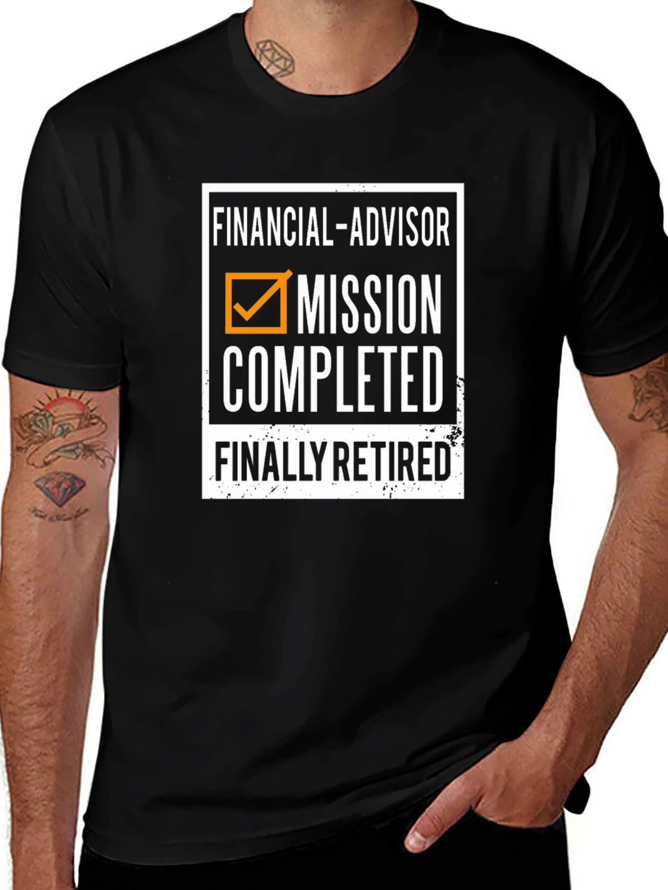 Variant 28 of Financial Advisor Mission Completed Retired T-Shirt
