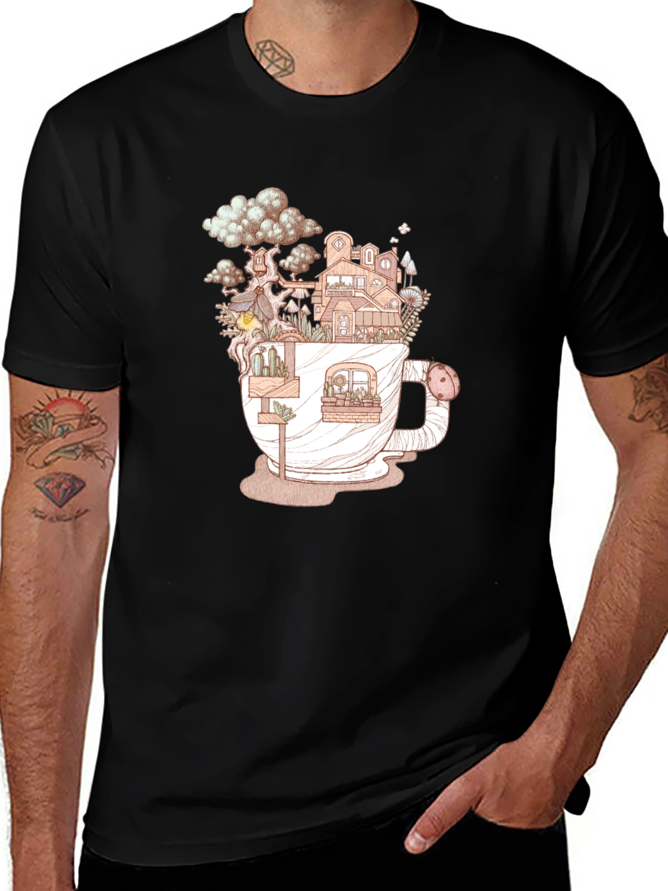 Cup of Nature Black T-Shirt