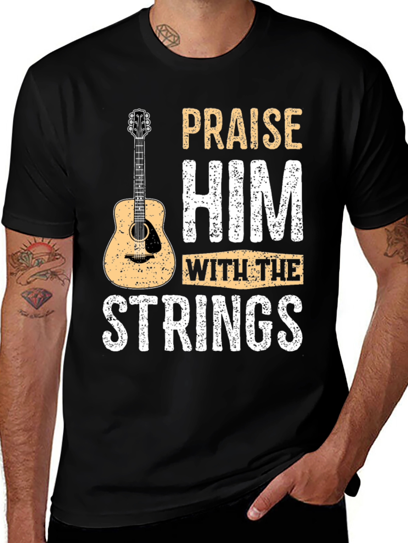 Praise Him with the Strings - Graphic T-Shirt