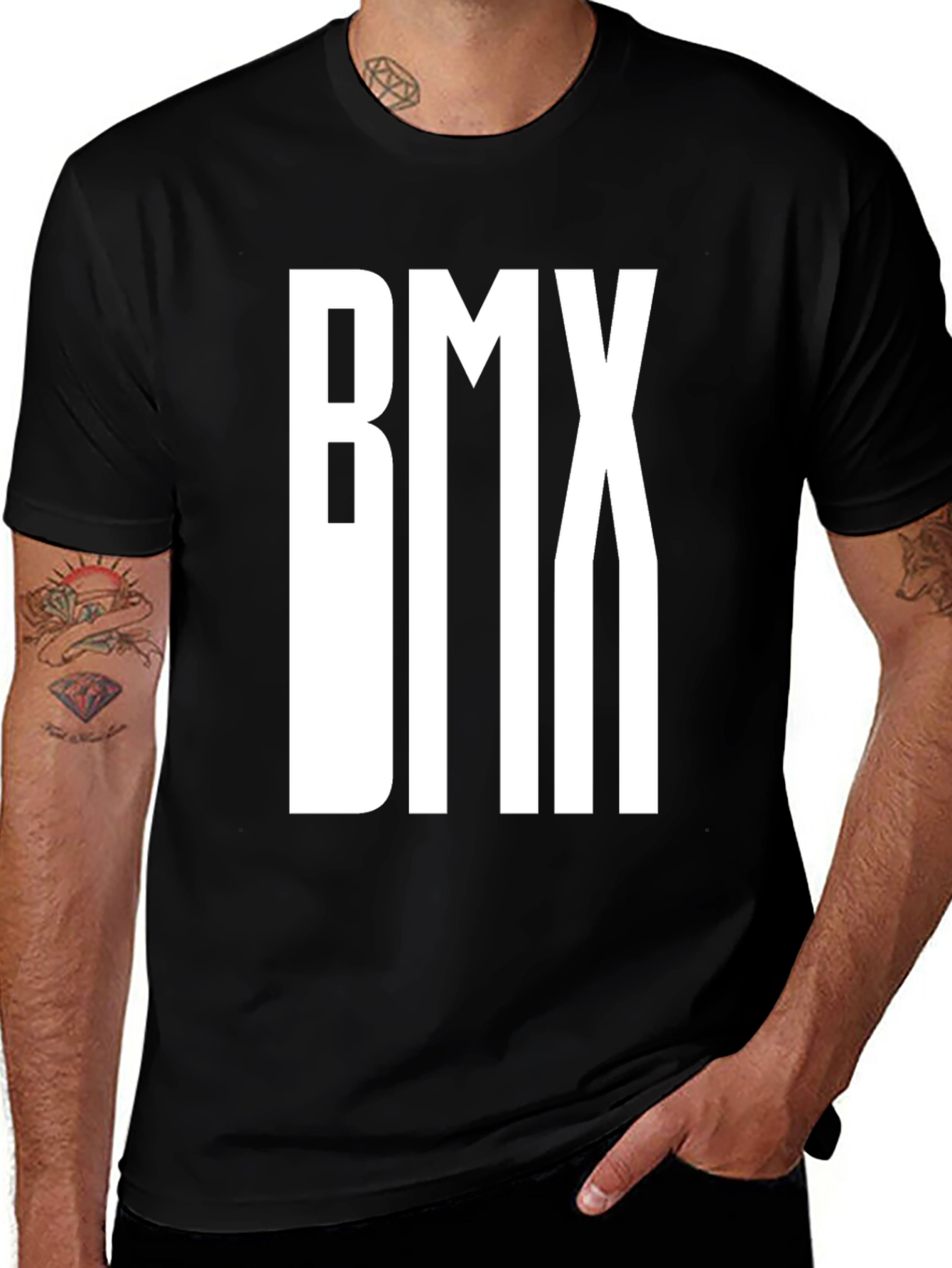 BMX Graphic Tee - Black Cotton T-Shirt