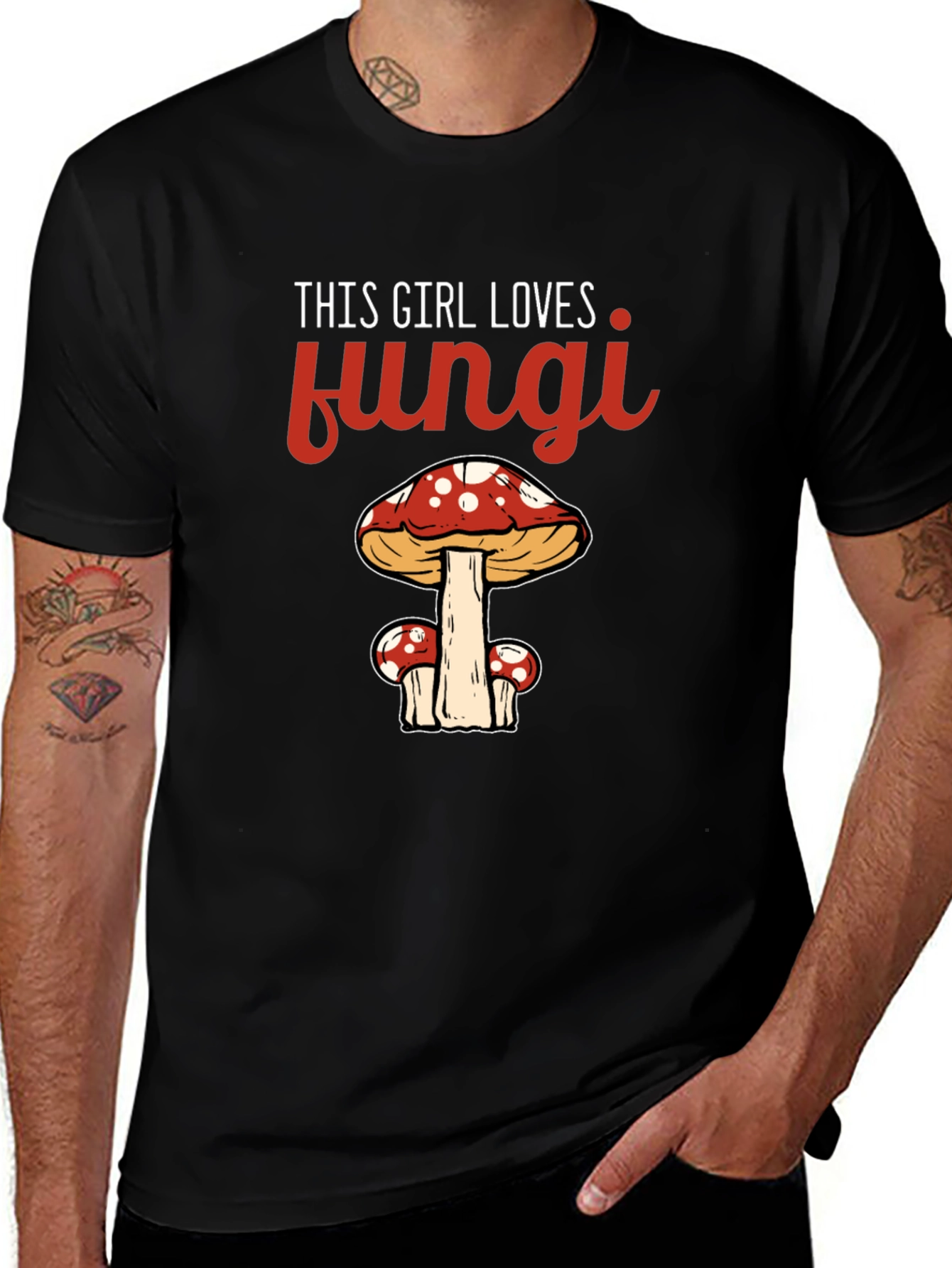 Variant 30 of This Girl Loves Fungi T-Shirt - Mushroom Design