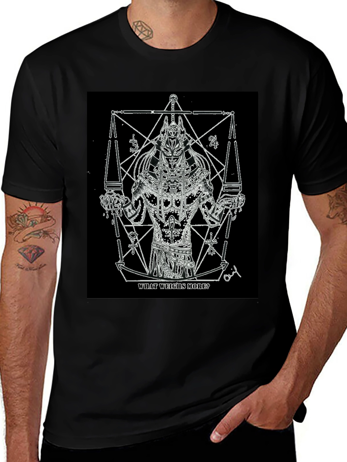 Variant 9 of Anubis "What Weighs More?" Graphic T-Shirt