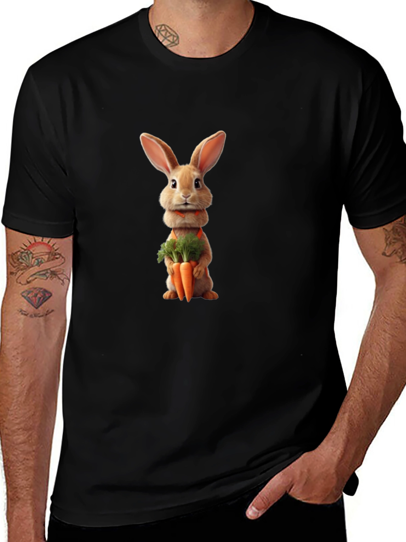 Variant 26 of Bunny Carrot T-Shirt - Soft Cotton Tee