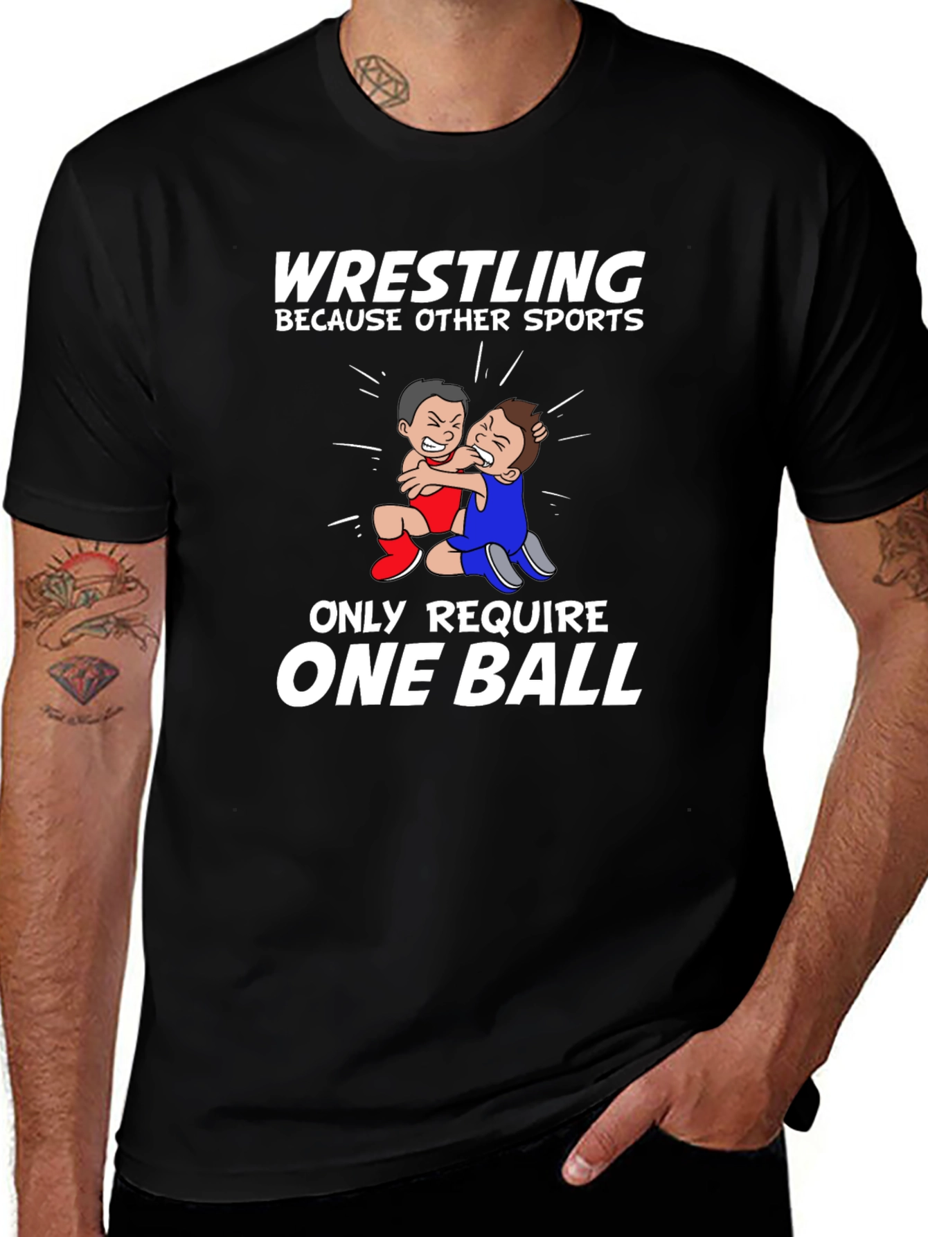 Variant 22 of Wrestling Two Balls Graphic Tee