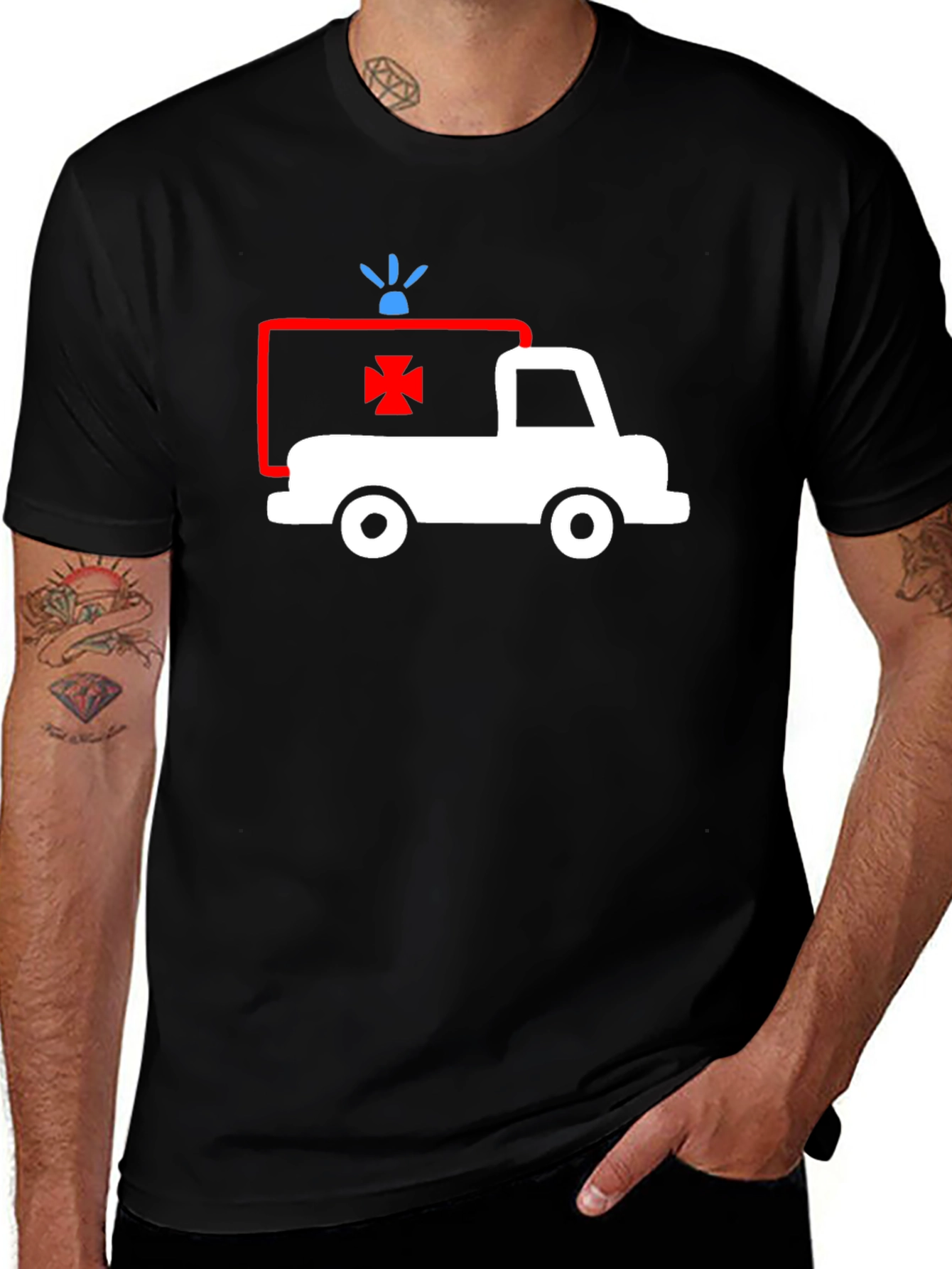Variant 15 of Ambulance Graphic T-Shirt - Classic Style