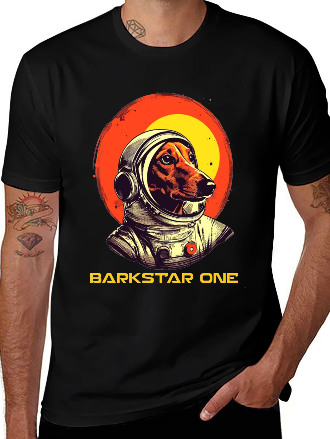 Variant 5 of Barkstar One Graphic Tee - Space Dog T-Shirt