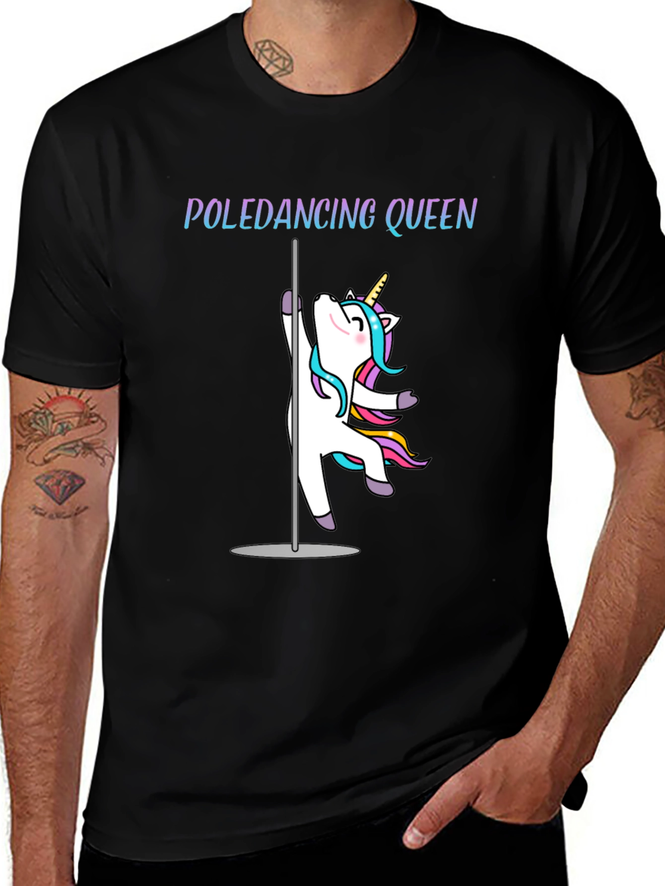 Variant 7 of Poledancing Queen T-Shirt - Unicorn Design