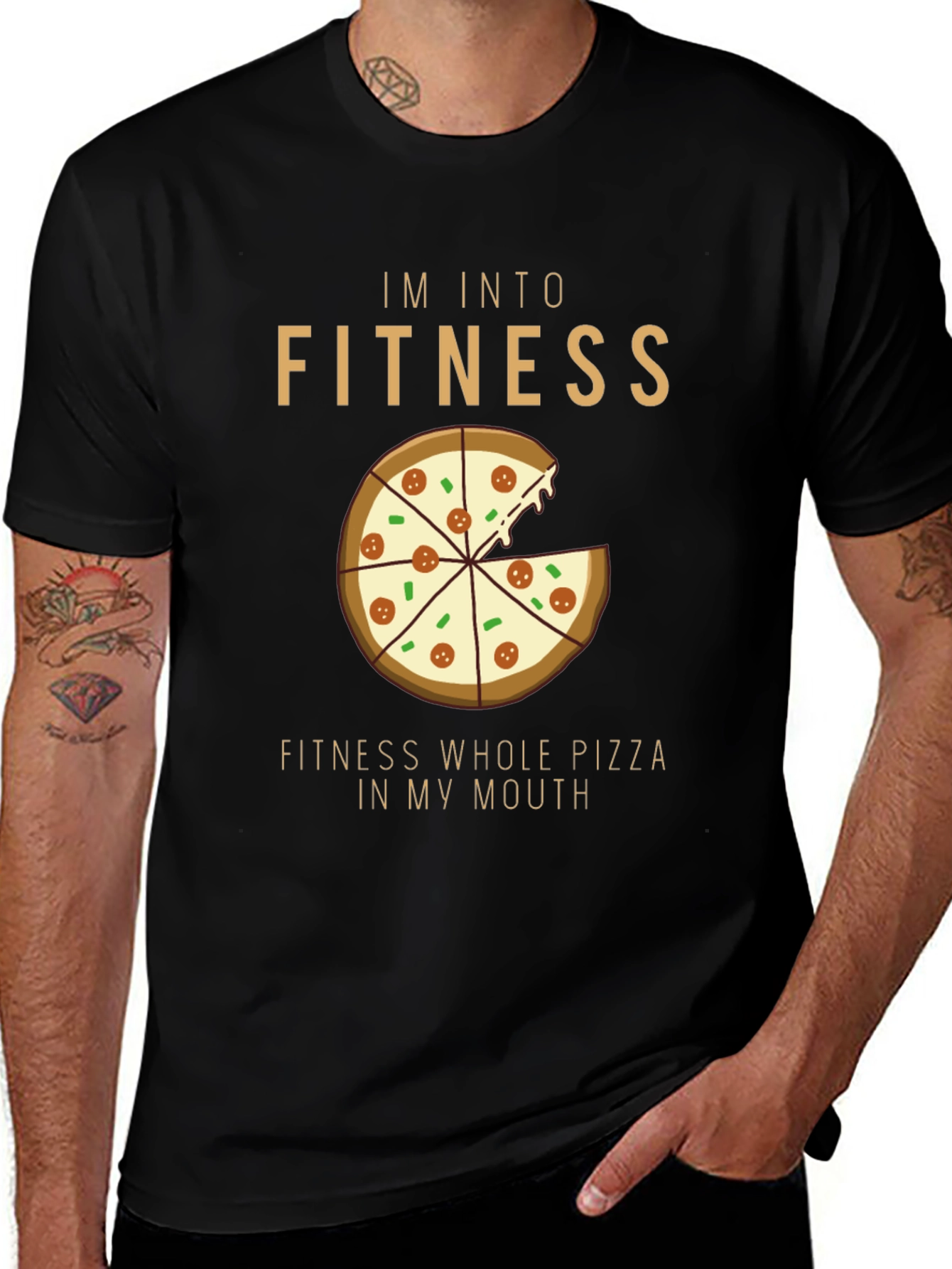 Variant 22 of Pizza Fitness Graphic T-Shirt
