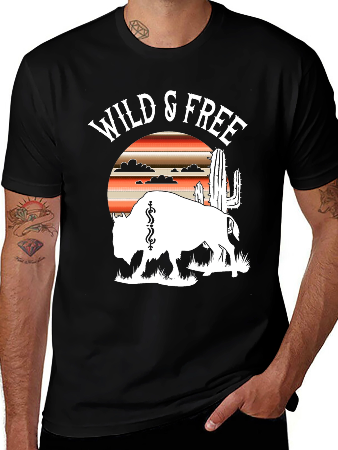 Variant 9 of Wild & Free Graphic Tee - Western Style