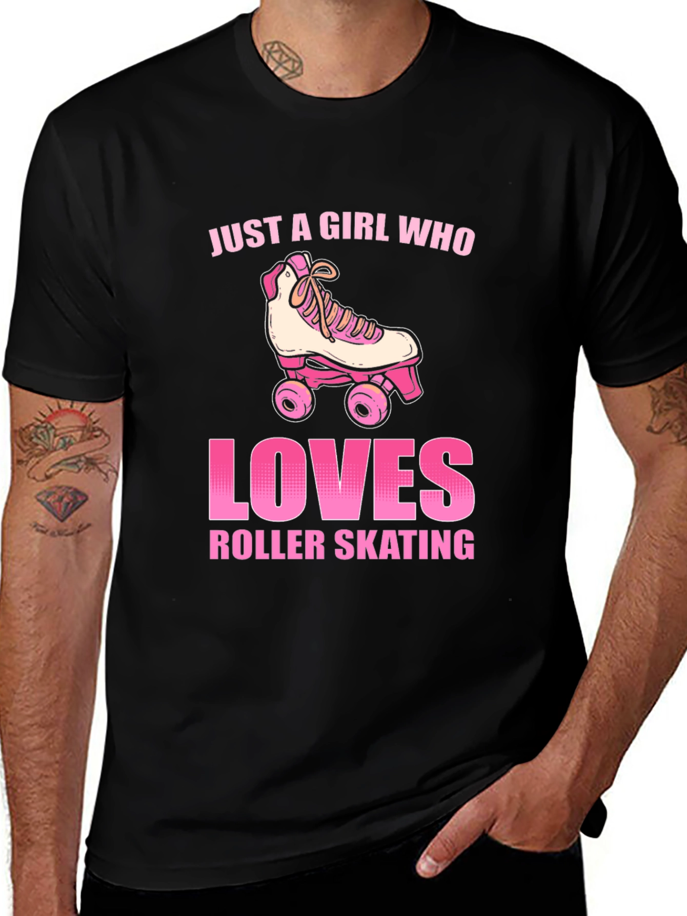 Variant 12 of Just a Girl Who Loves Roller Skating Graphic T-Shirt