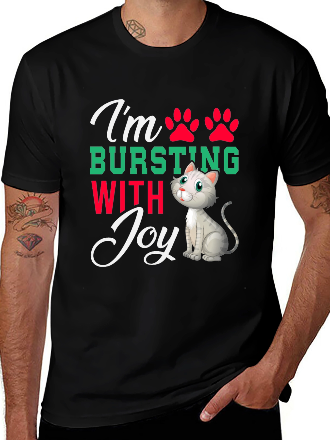 Variant 15 of I'm Bursting With Joy Cat T-Shirt