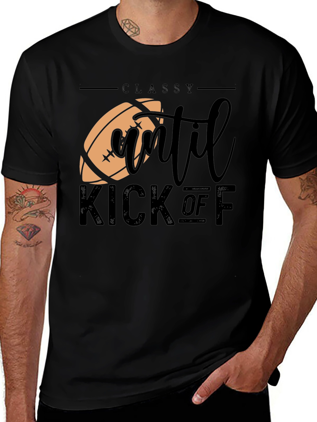 Classy Until Kickoff Graphic T-Shirt