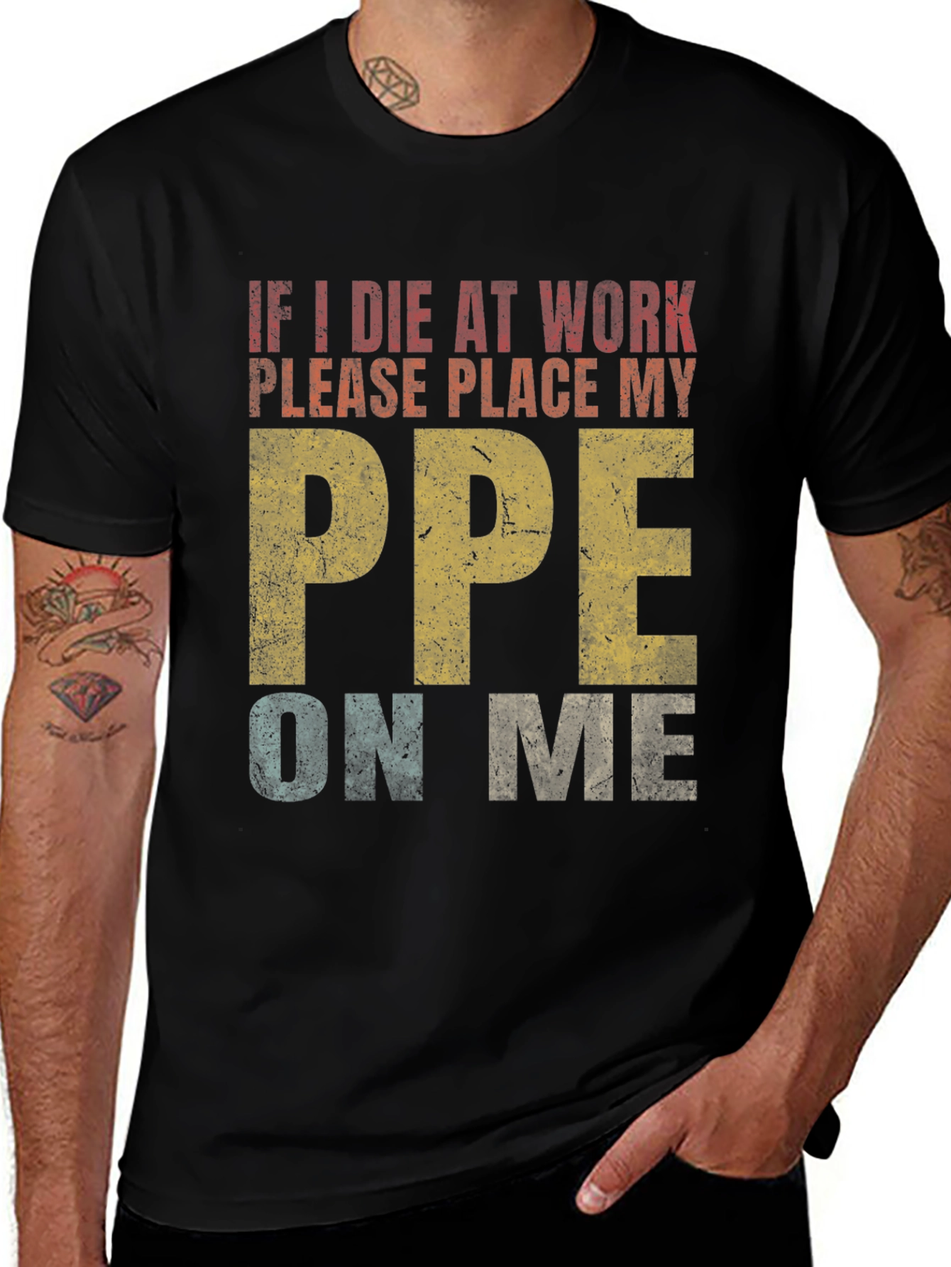 Variant 14 of Funny PPE Work Shirt - Wear Your Safety Gear!