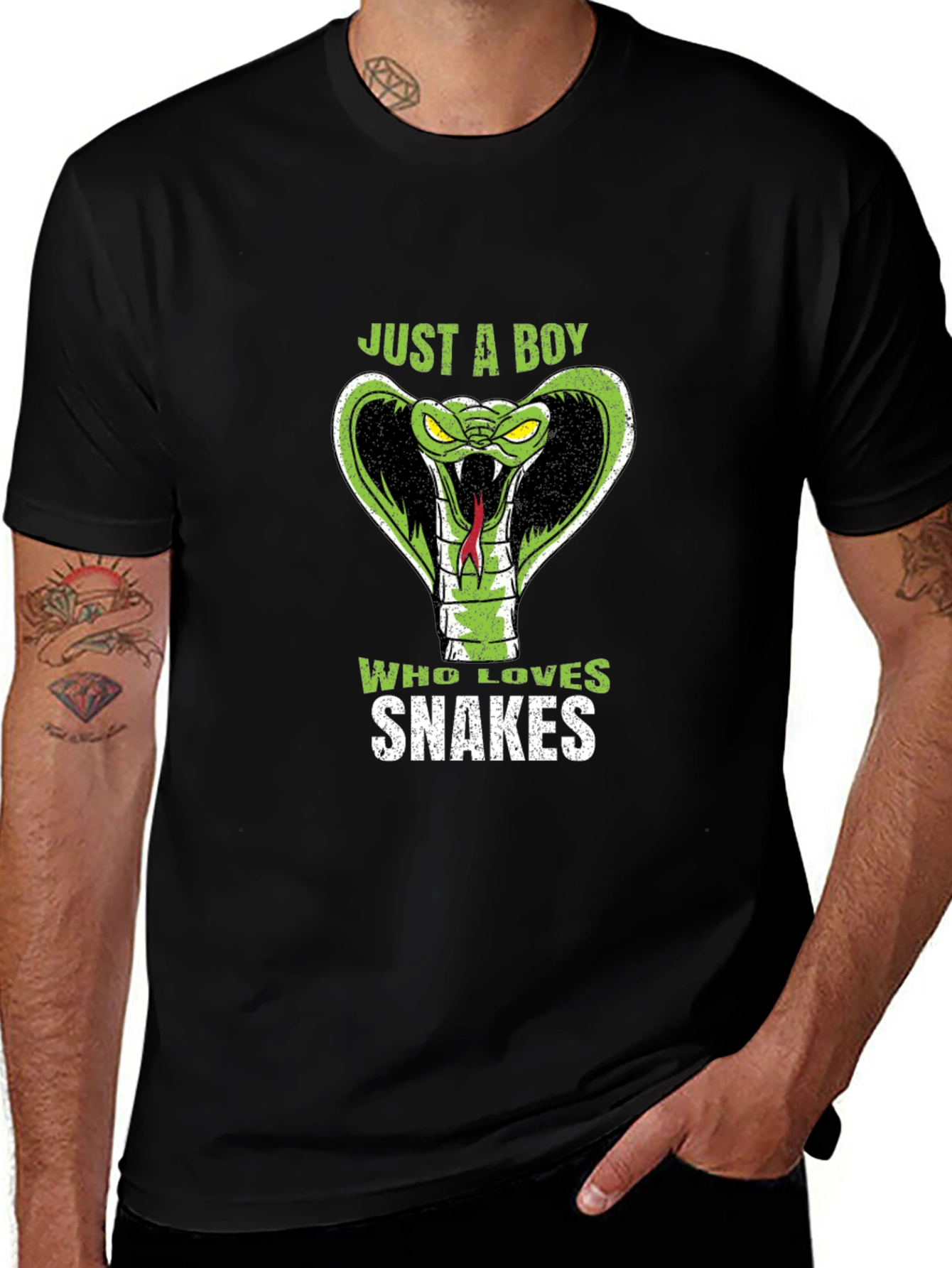 Just a Boy Who Loves Snakes Graphic T-Shirt