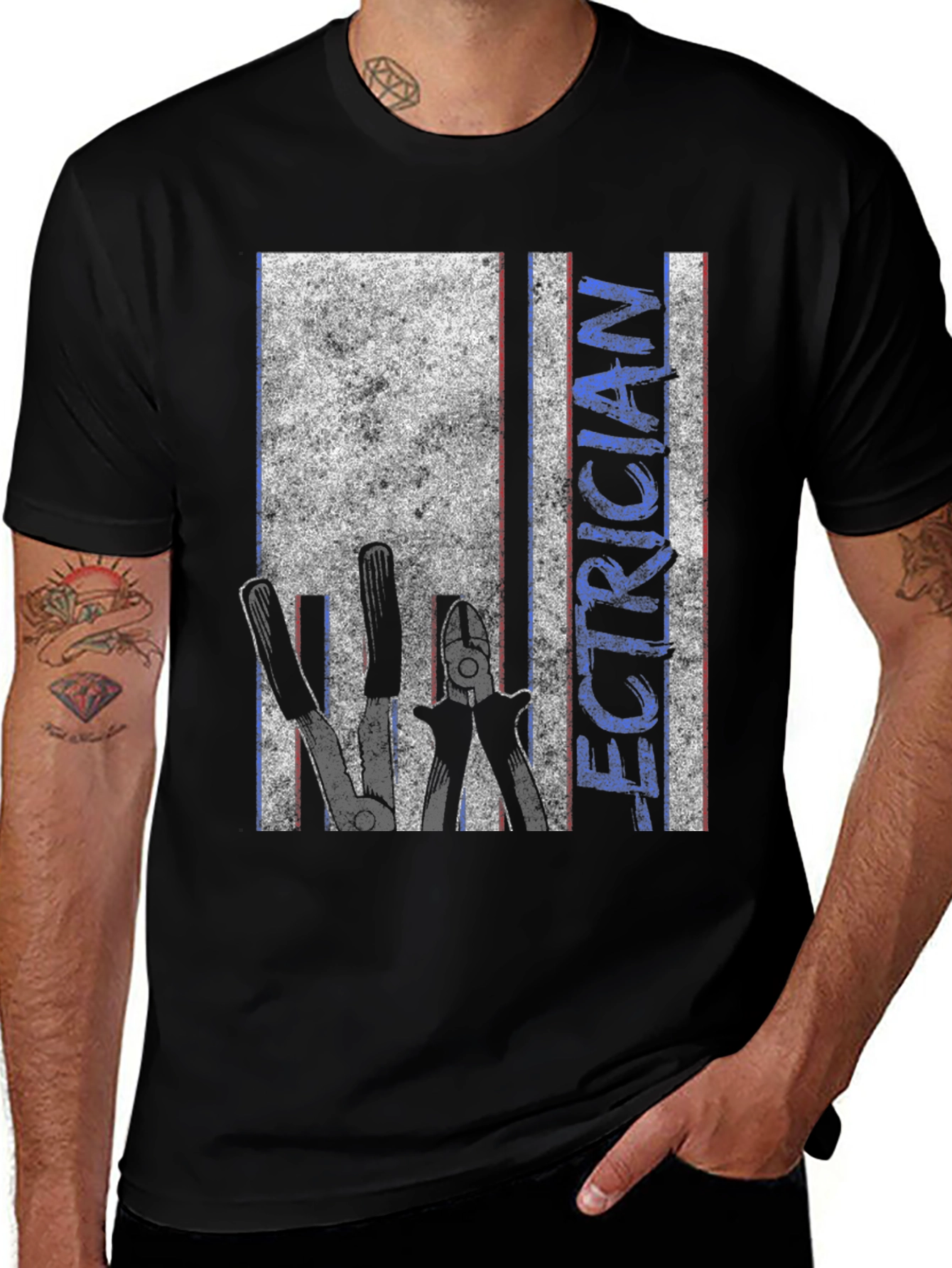 Variant 17 of Electrician Tools Graphic Tee - Premium Comfort