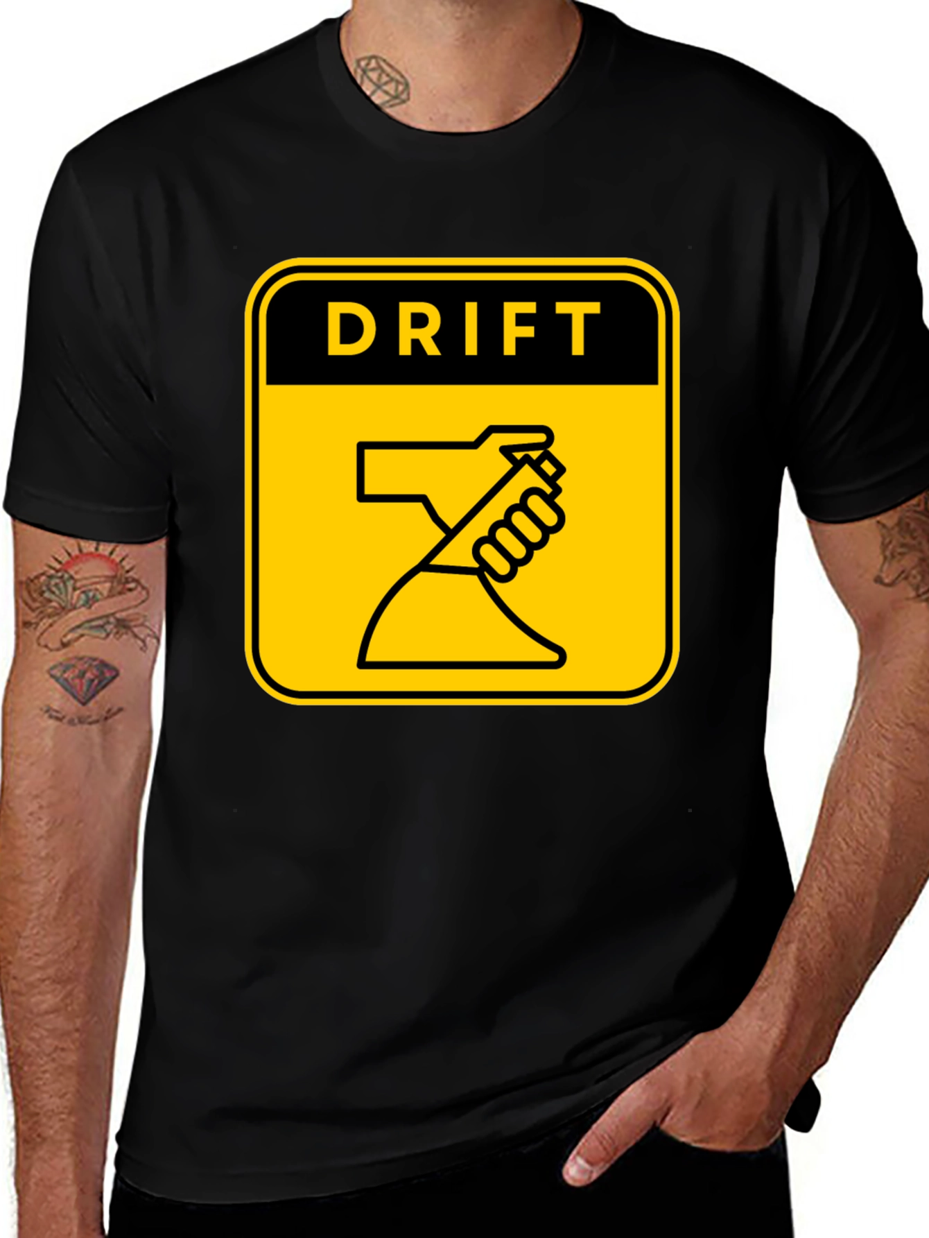 Variant 12 of Drift Handbrake T-Shirt - Black