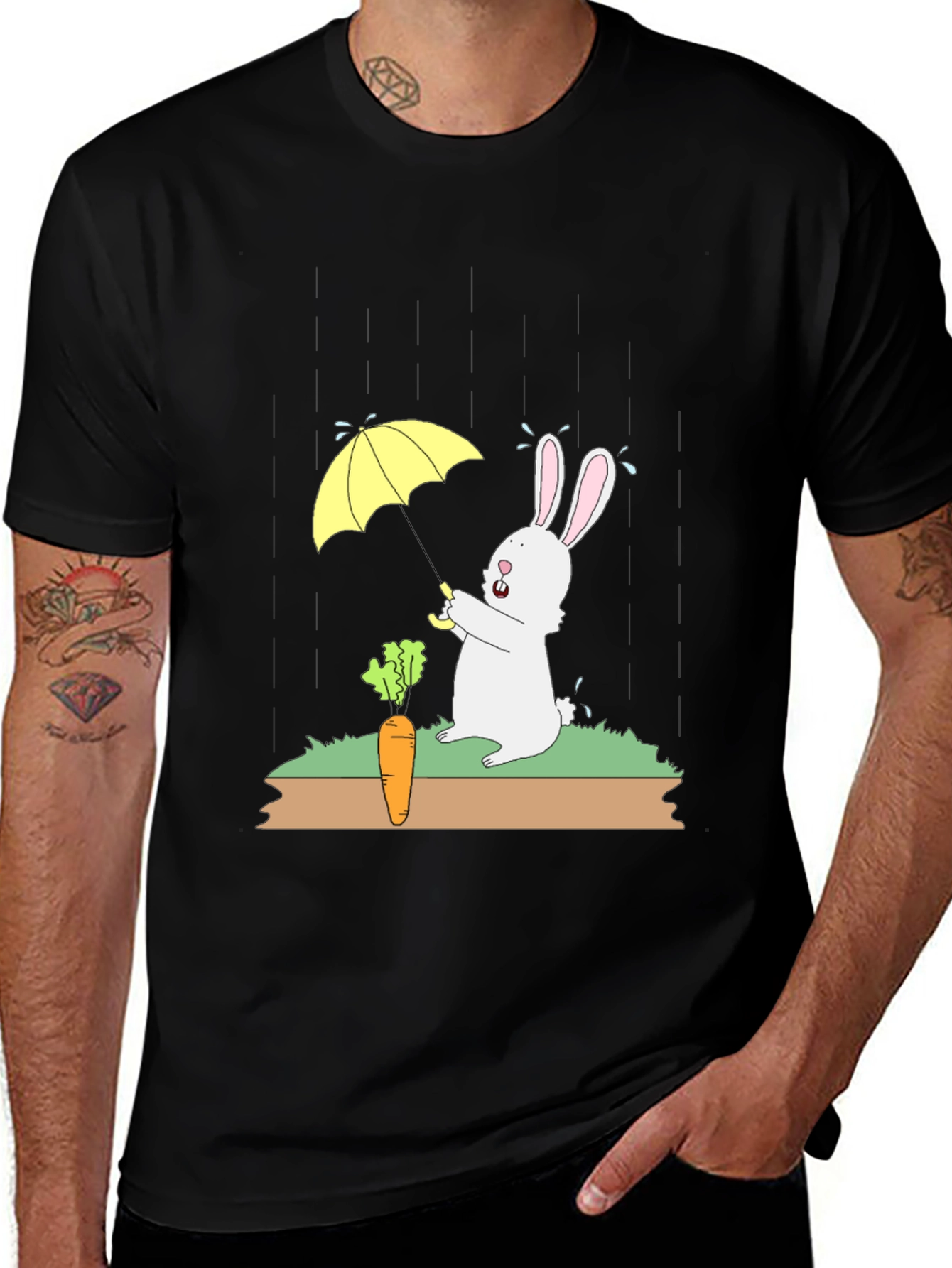 Variant 17 of Bunny Carrot Umbrella T-Shirt