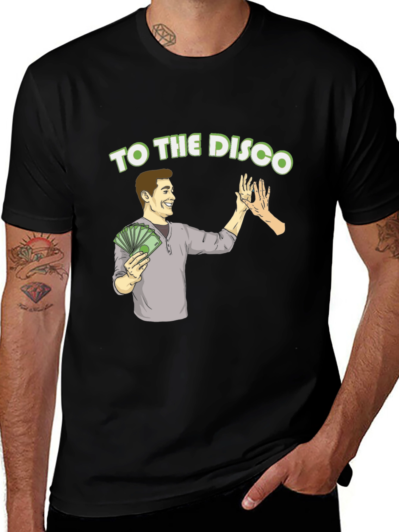 To The Disco Black Graphic T-Shirt