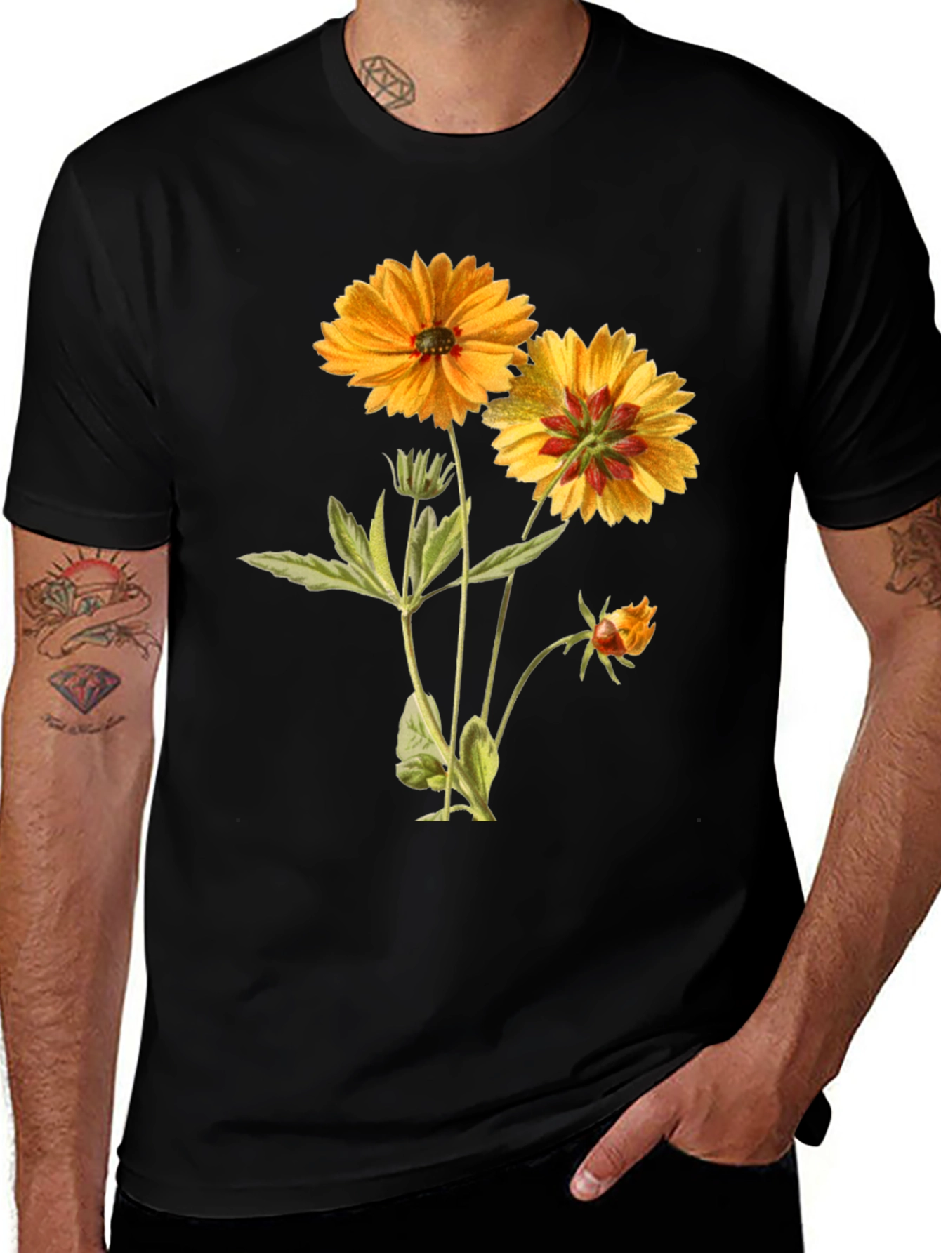 Variant 10 of Floral Graphic Print T-Shirt